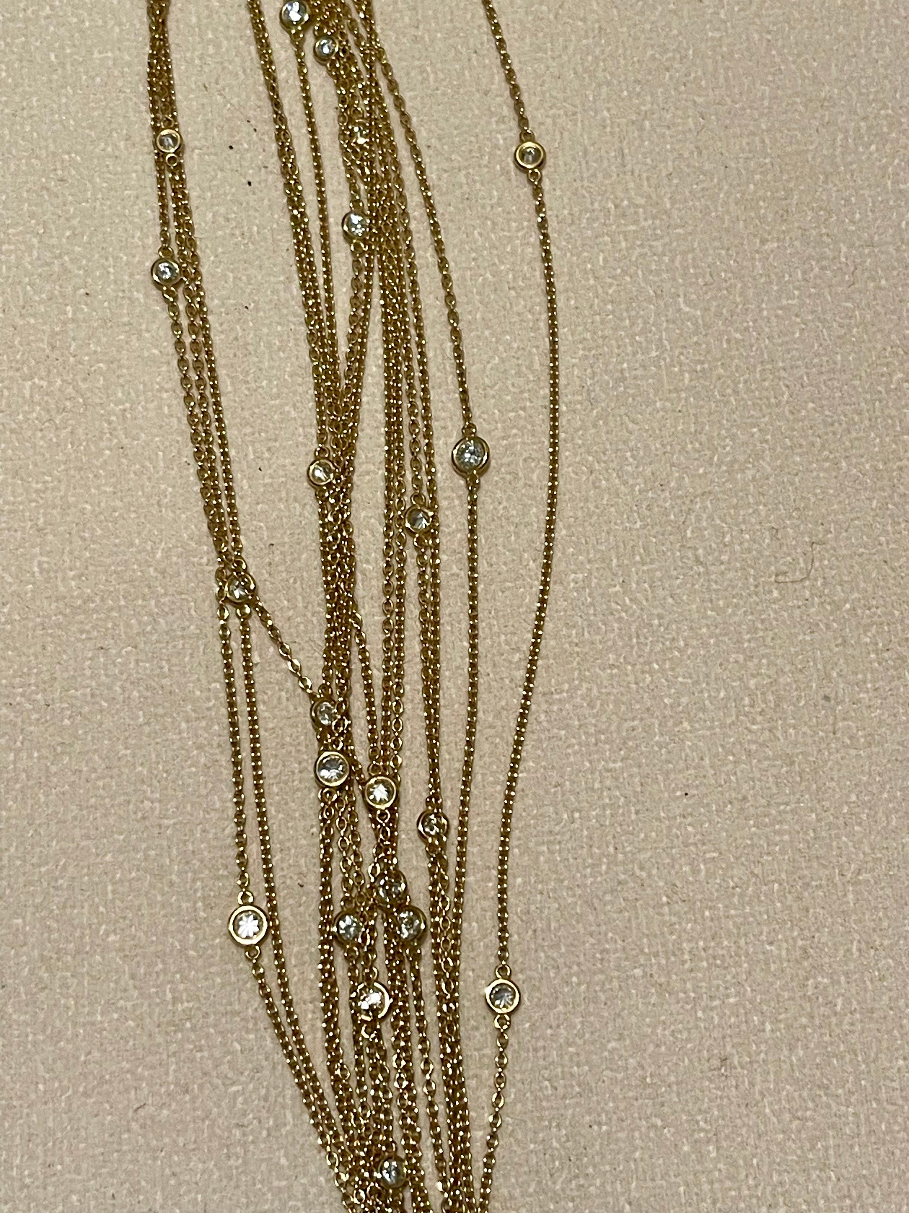 18 K rose white Gold Paul Binder Diamond Sautoir 6