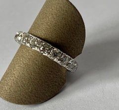 18 Karat White Gold Eternity Diamond Ring 3.20 Carat