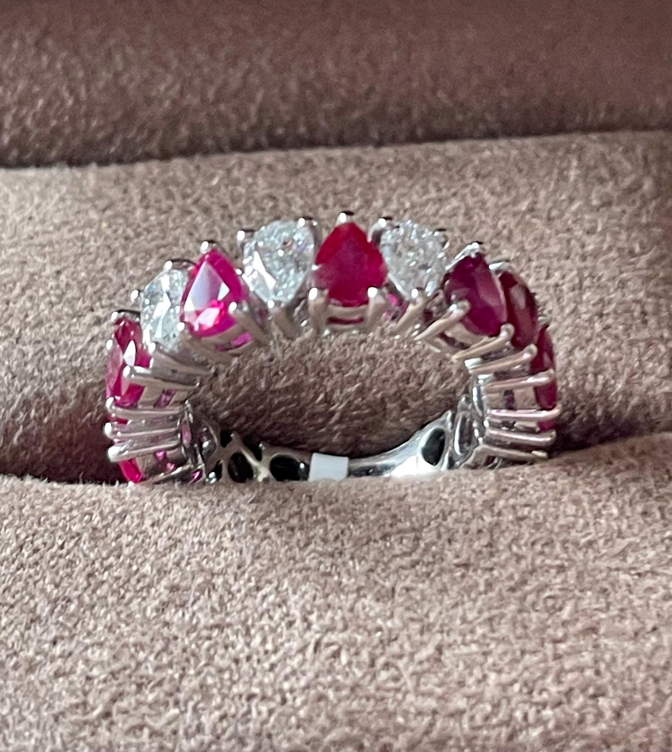 diamond and ruby eternity ring