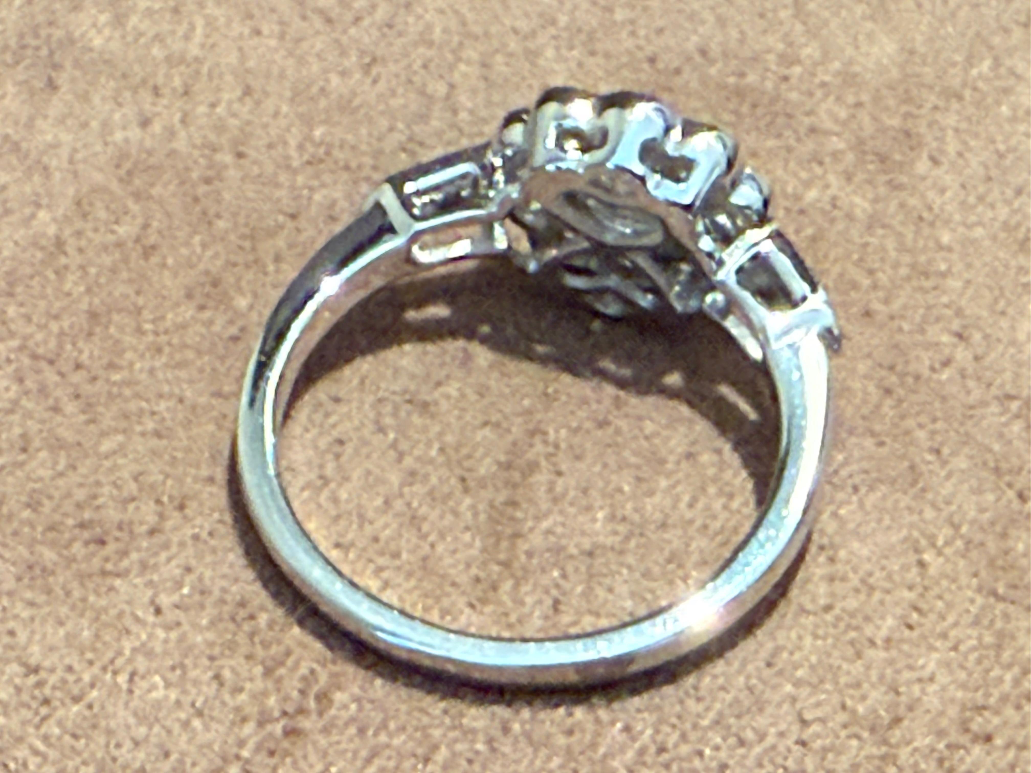 Halo en or blanc 18 K K  Bague de fiançailles en diamant 1