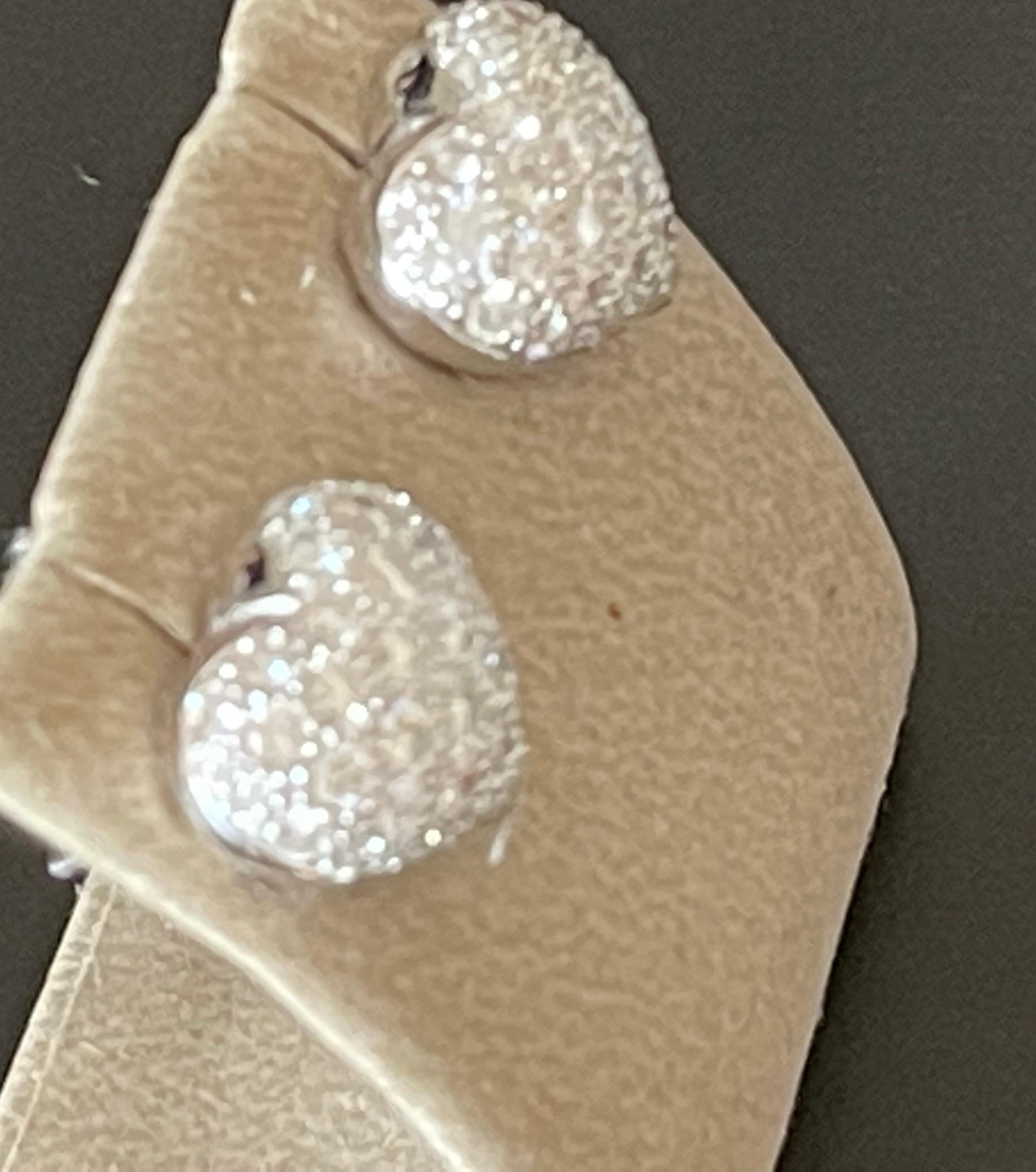 heart diamond earings