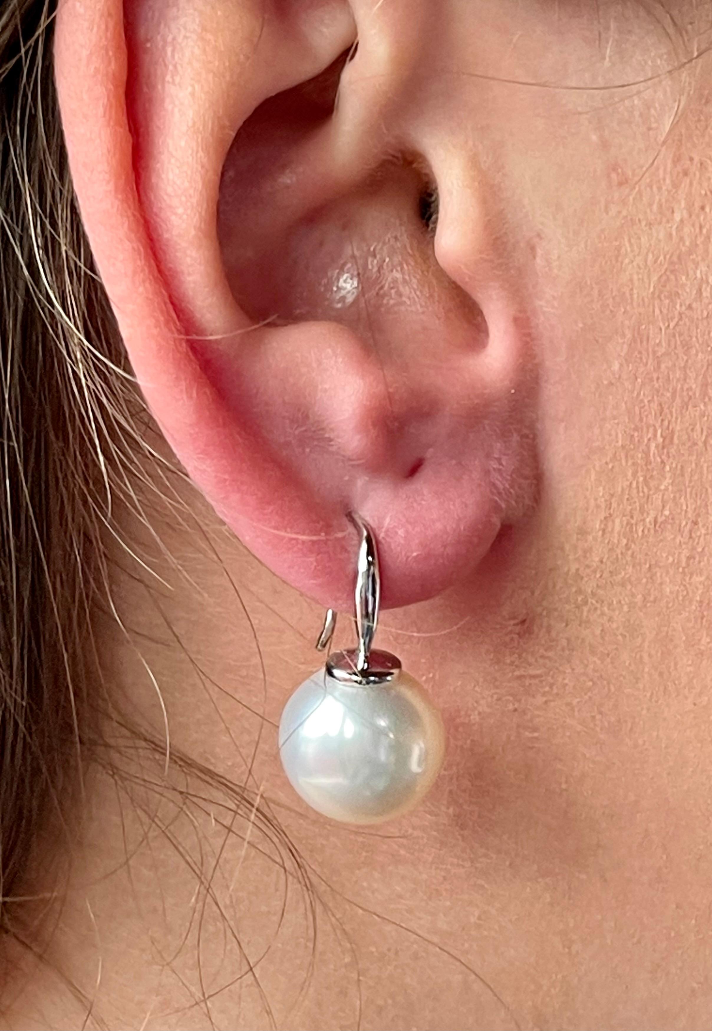 white south sea pearl earrings