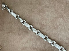 18 K White Gold Lunk Bracelet Diamonds by Bucherer