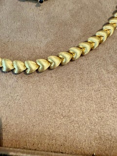 18 K yellow Gold brushed Necklace/Bracelet by Gubelin Lucern Switzerland