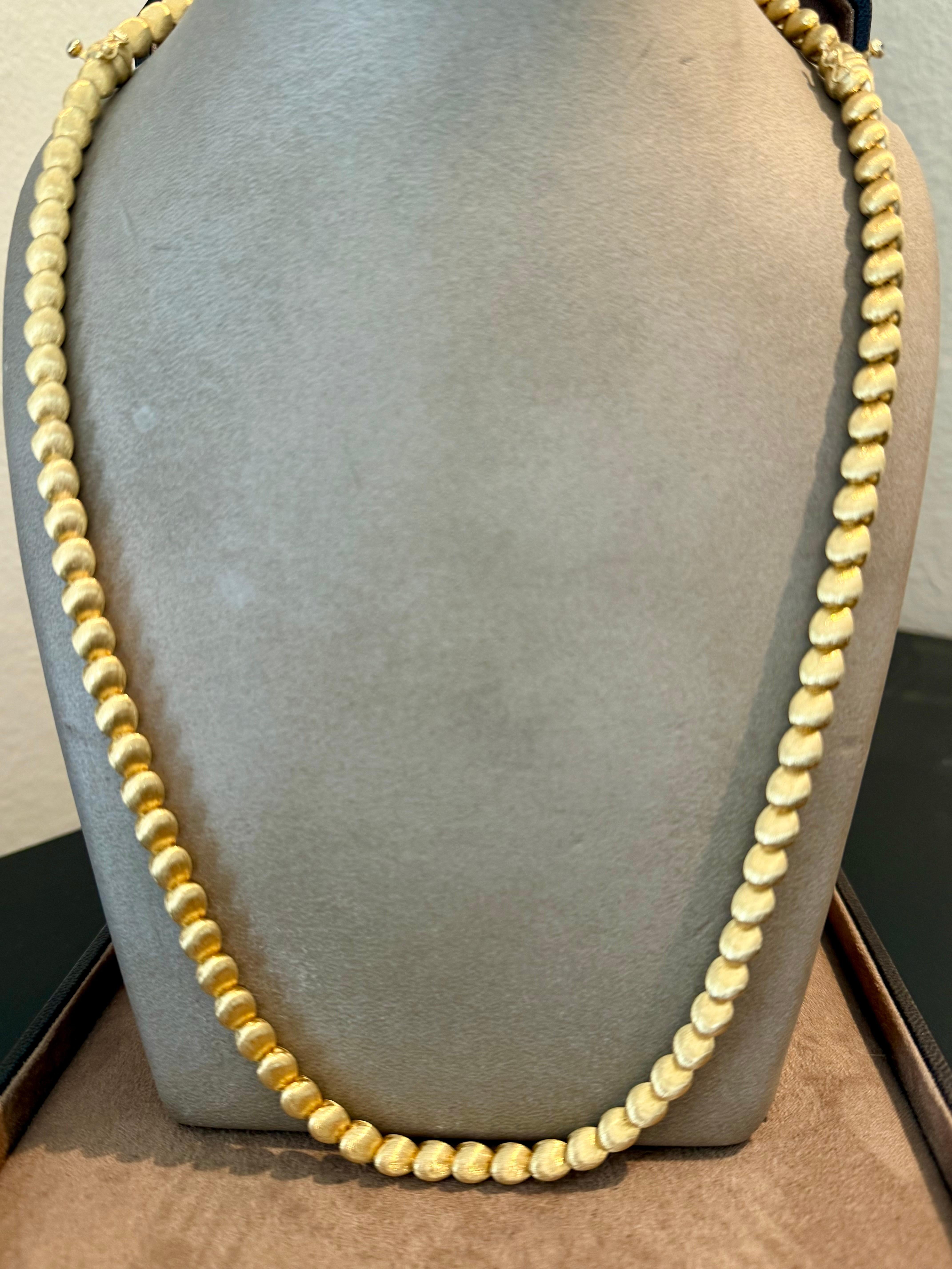 18 K yellow Gold brushed Necklace/Bracelet by Gubelin Lucern Switzerland For Sale 2