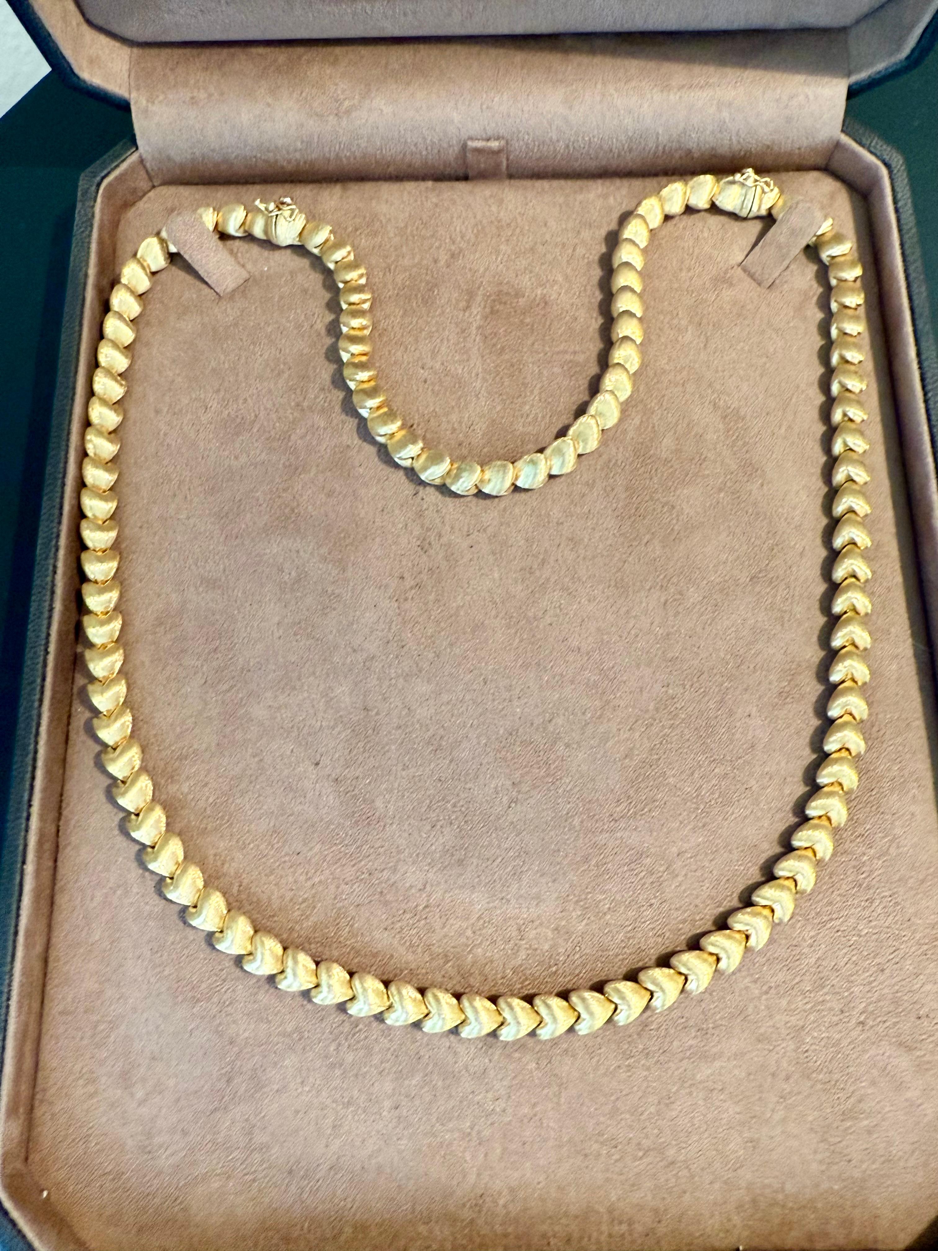 18 K yellow Gold brushed Necklace/Bracelet by Gubelin Lucern Switzerland For Sale 3