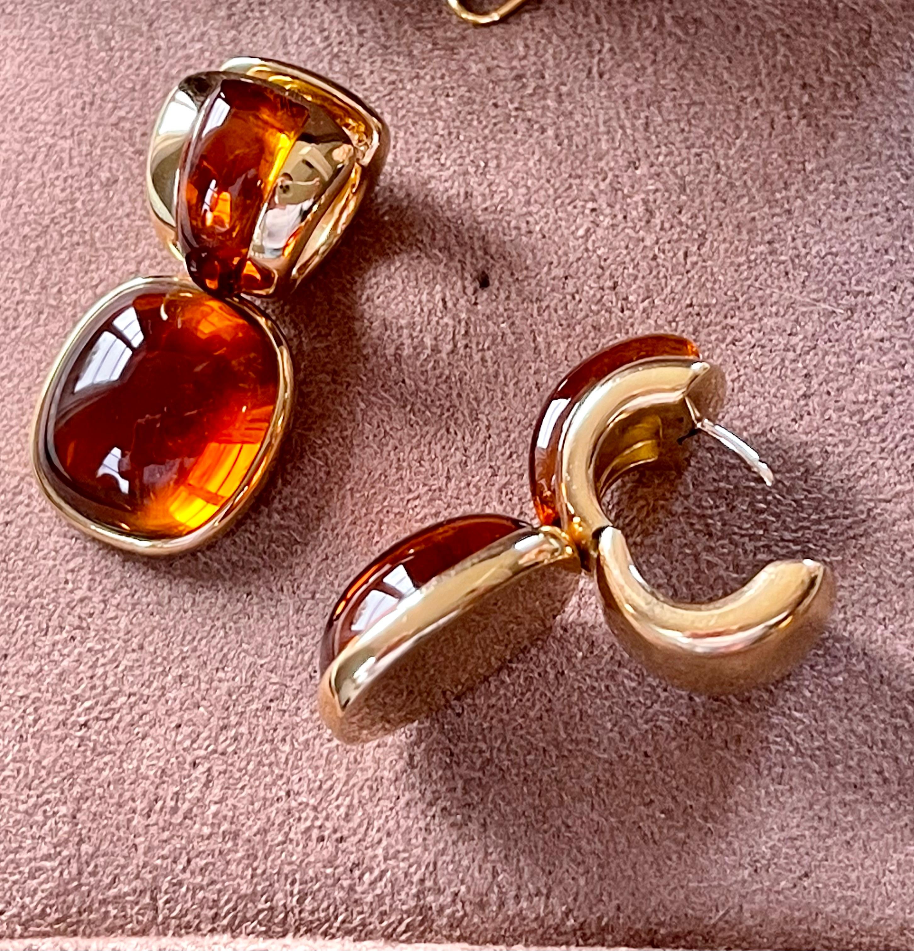 18 K Yellow Gold Earrings Citringe by Majo Fruithof Switzerland For Sale 4