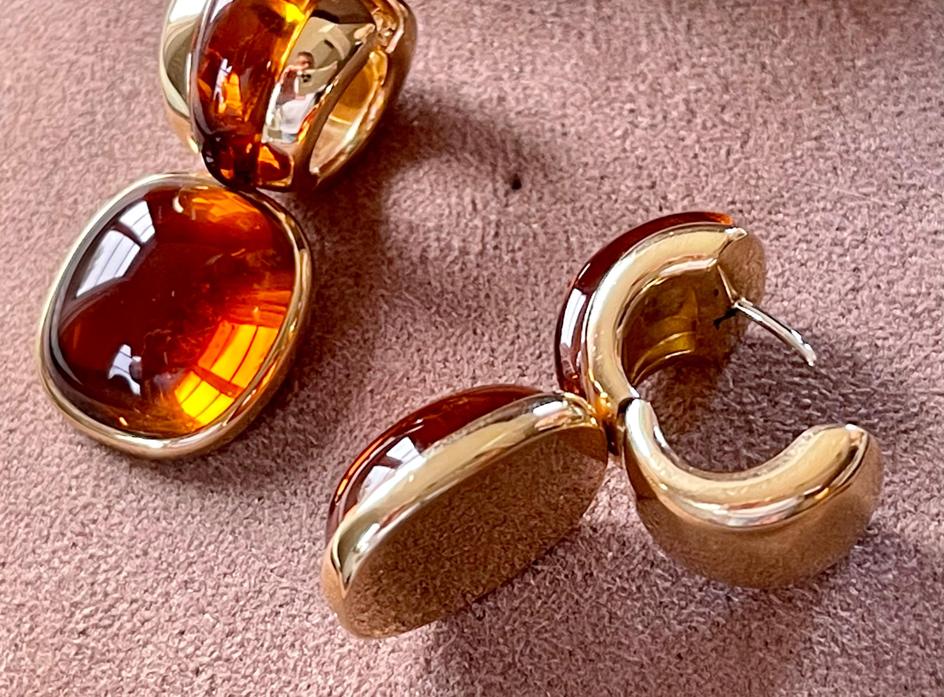 18 Karat Gelbgold Ohrringe Citrin von Majo Fruithof Schweiz im Angebot 5