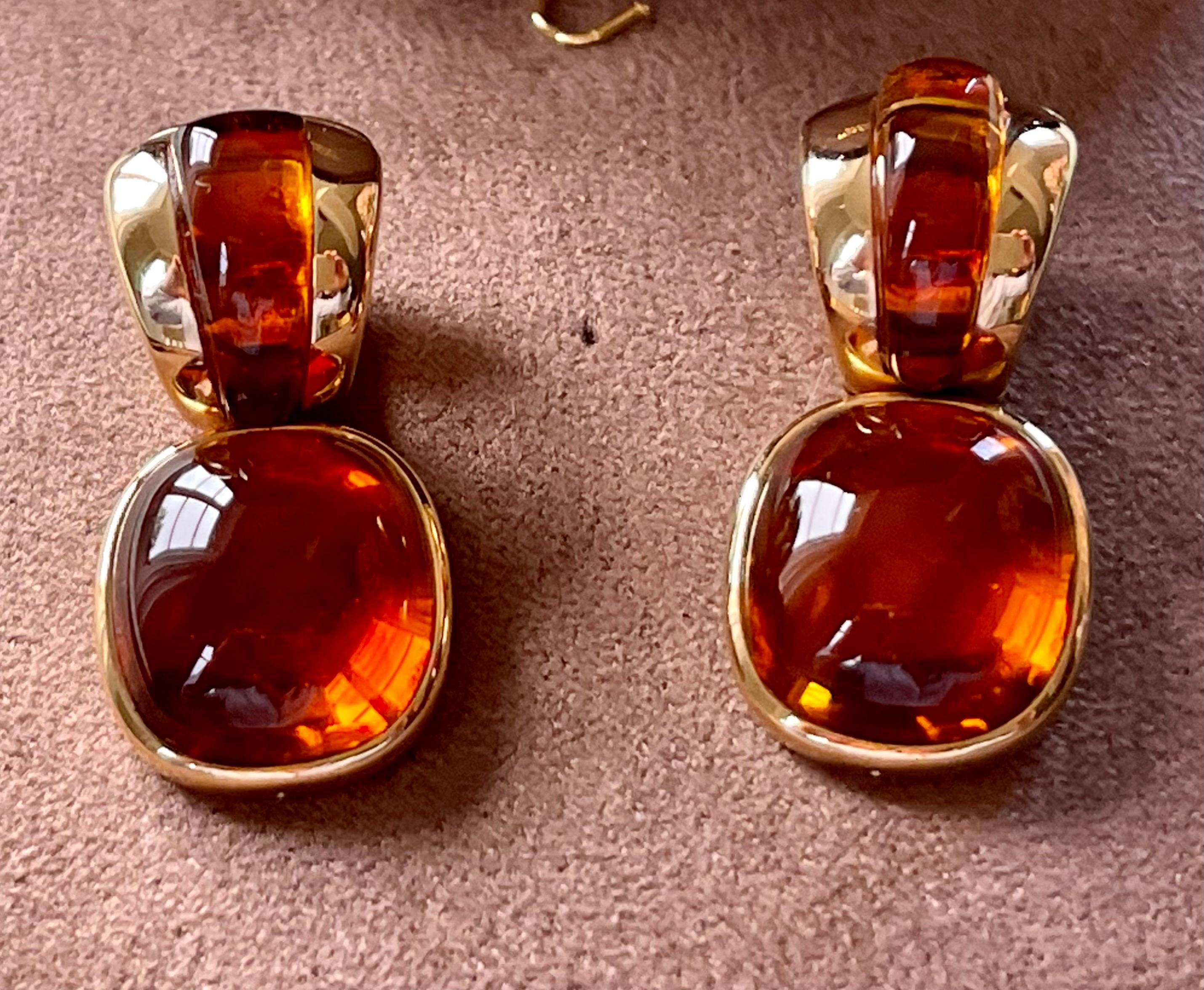 18 K Yellow Gold Earrings Citringe by Majo Fruithof Switzerland For Sale 6