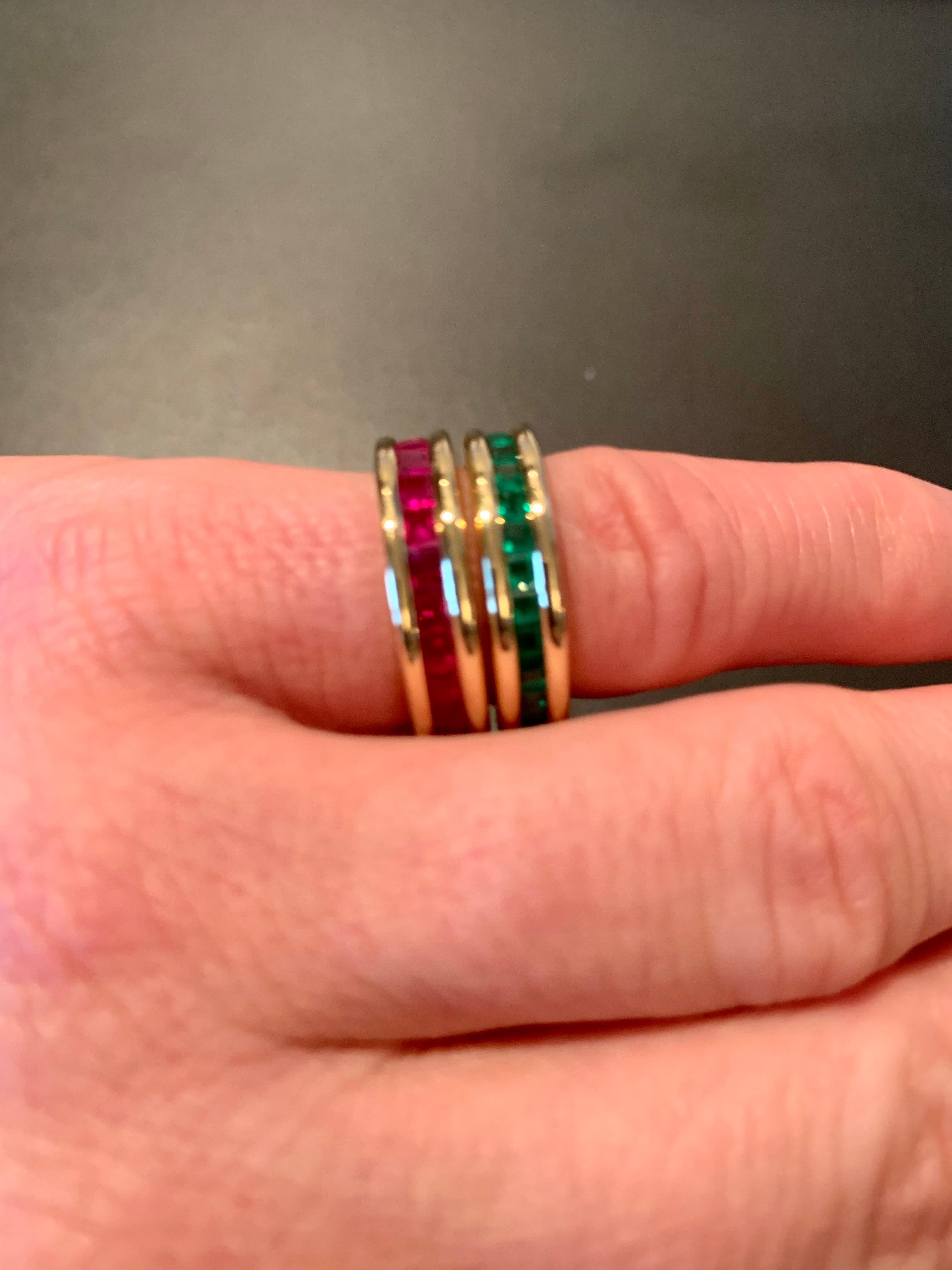 18 Karat Yellow Gold Eternity Ring Ruby 3