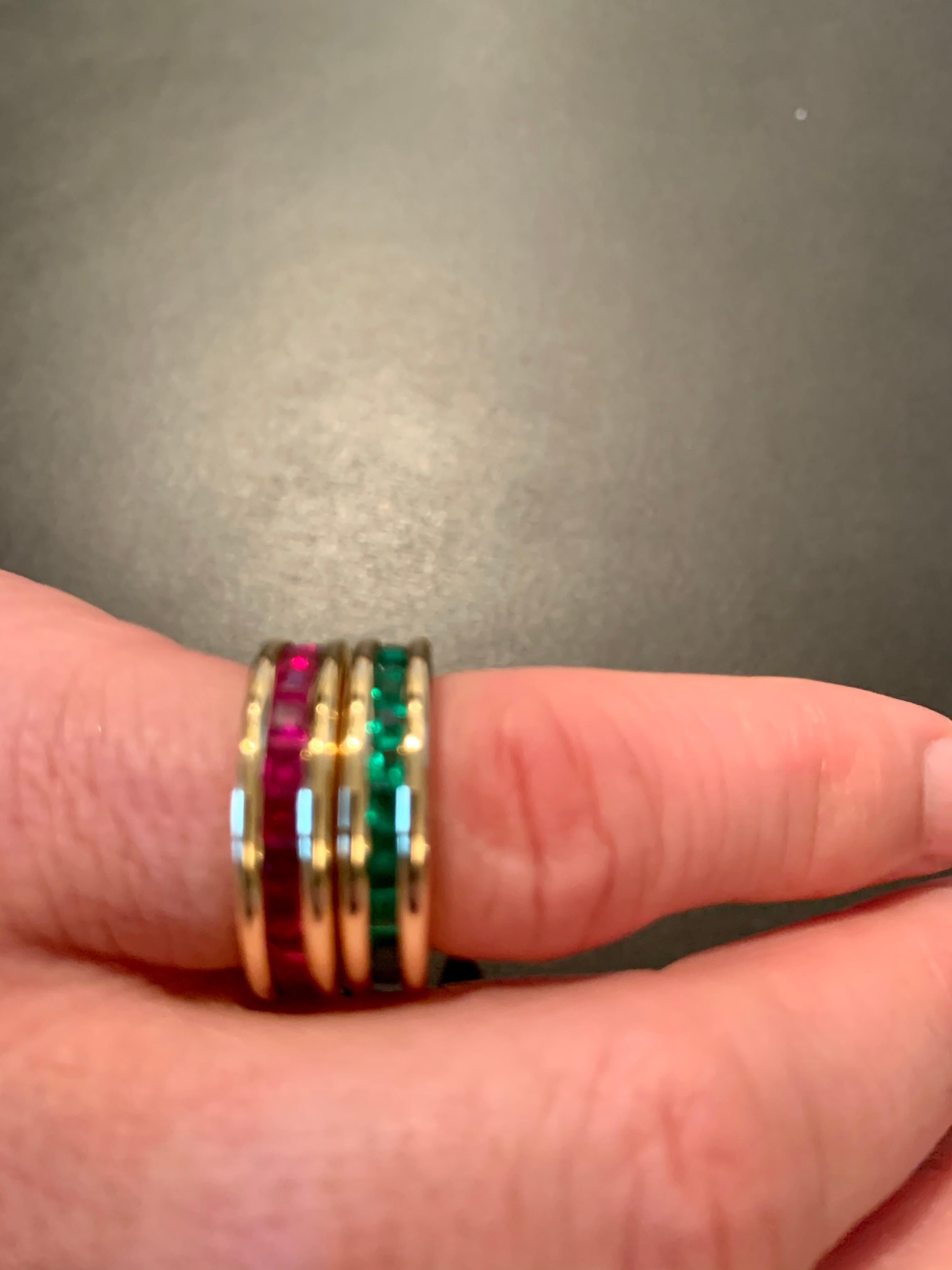 18 Karat Yellow Gold Eternity Ring Ruby 4