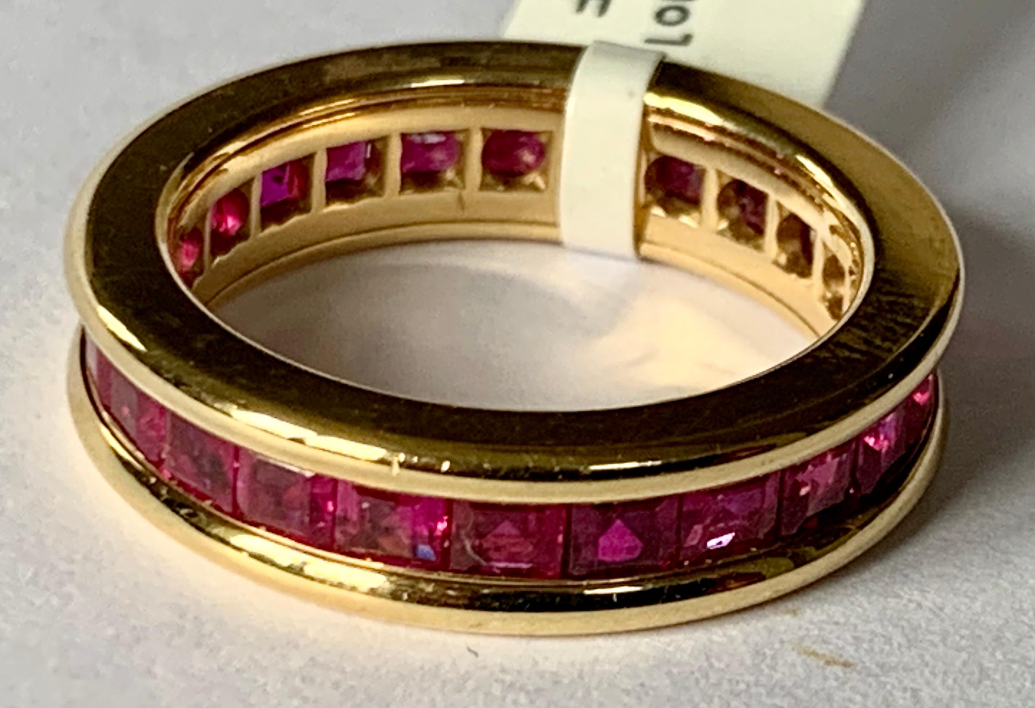 ruby eternity ring gold