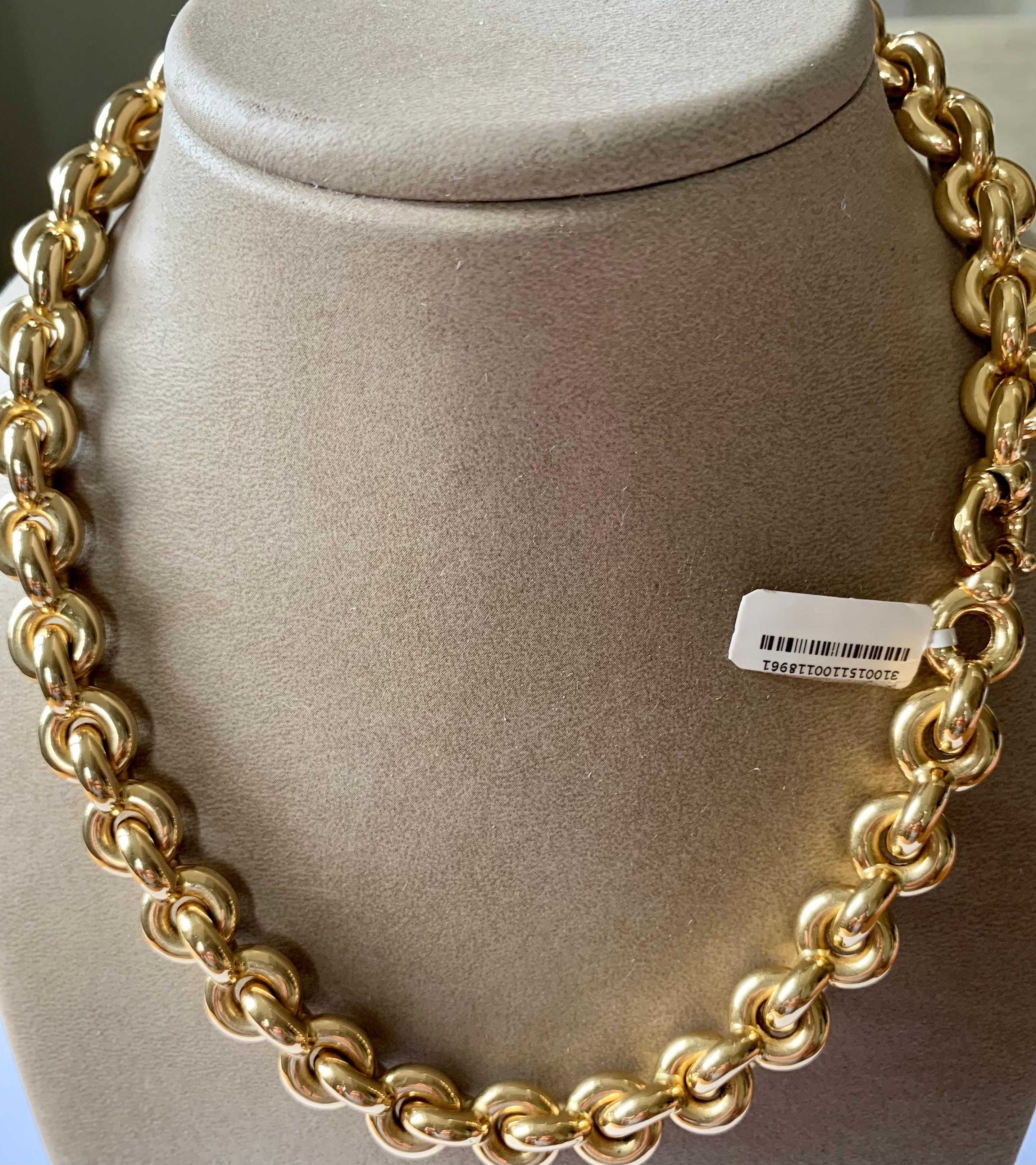 18 K Gelbgold Gliederhalskette 2