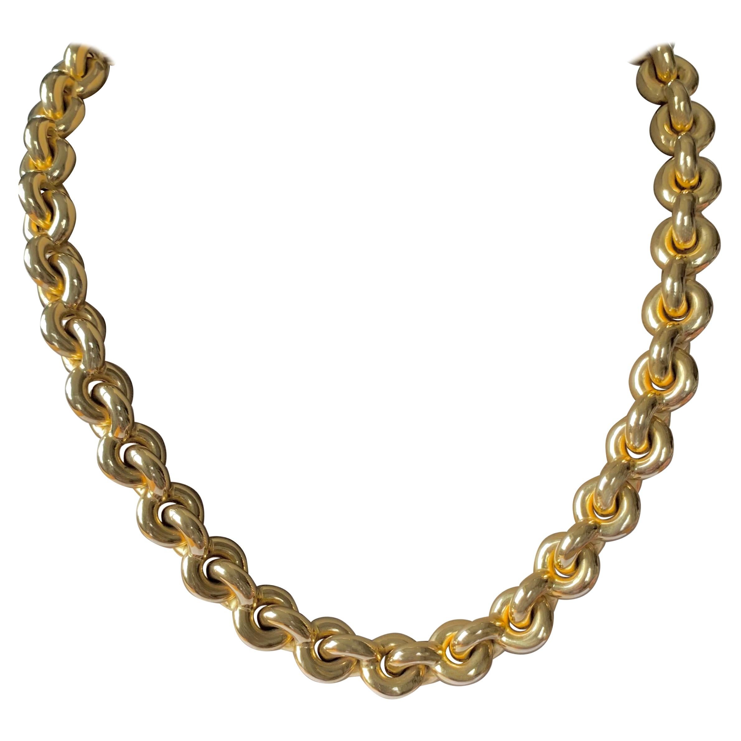 18 K Yellow Gold Link Necklace