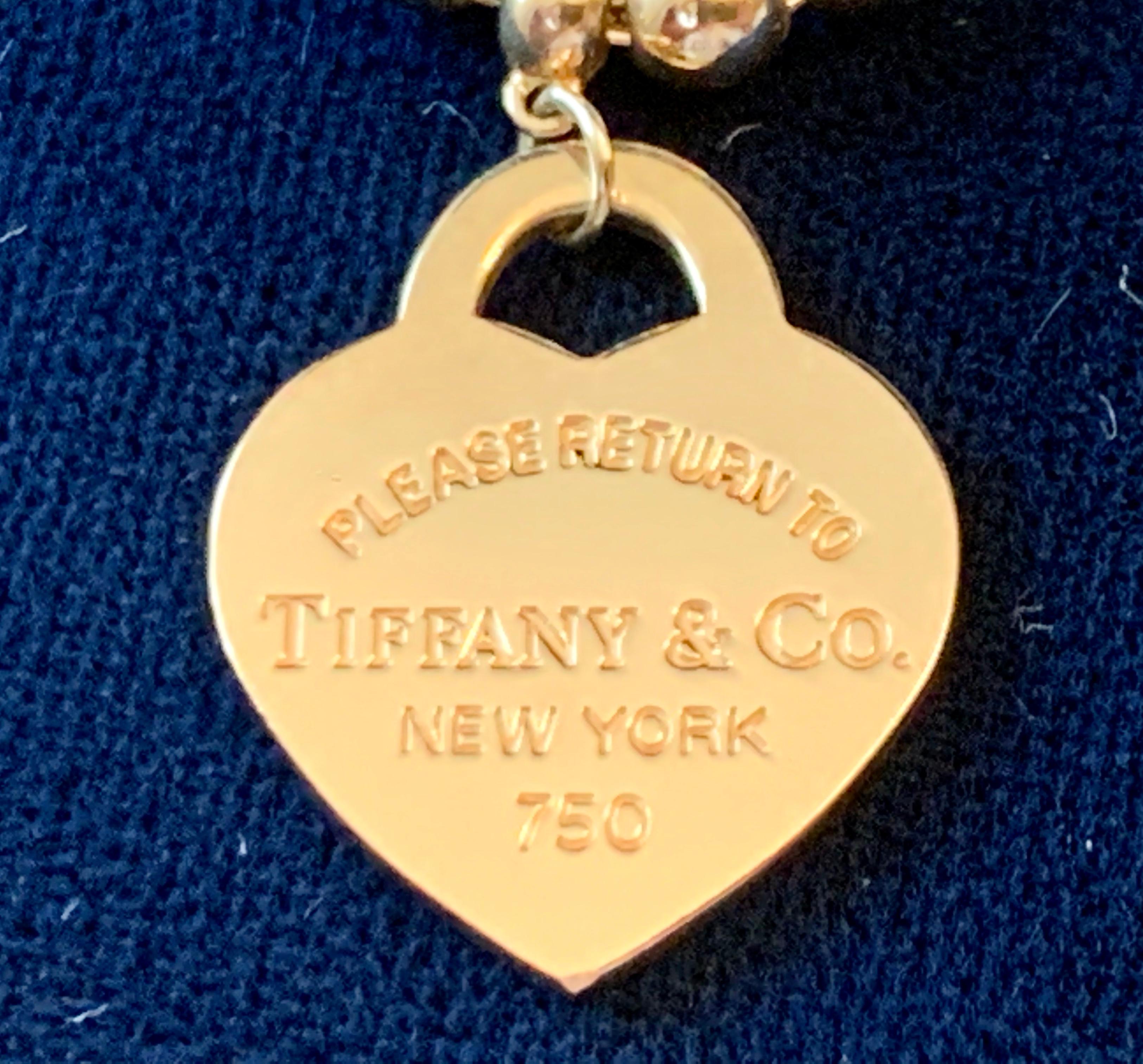 18 Karat Yellow Gold Necklace by Tiffany & Co Please Return to Tiffany 1