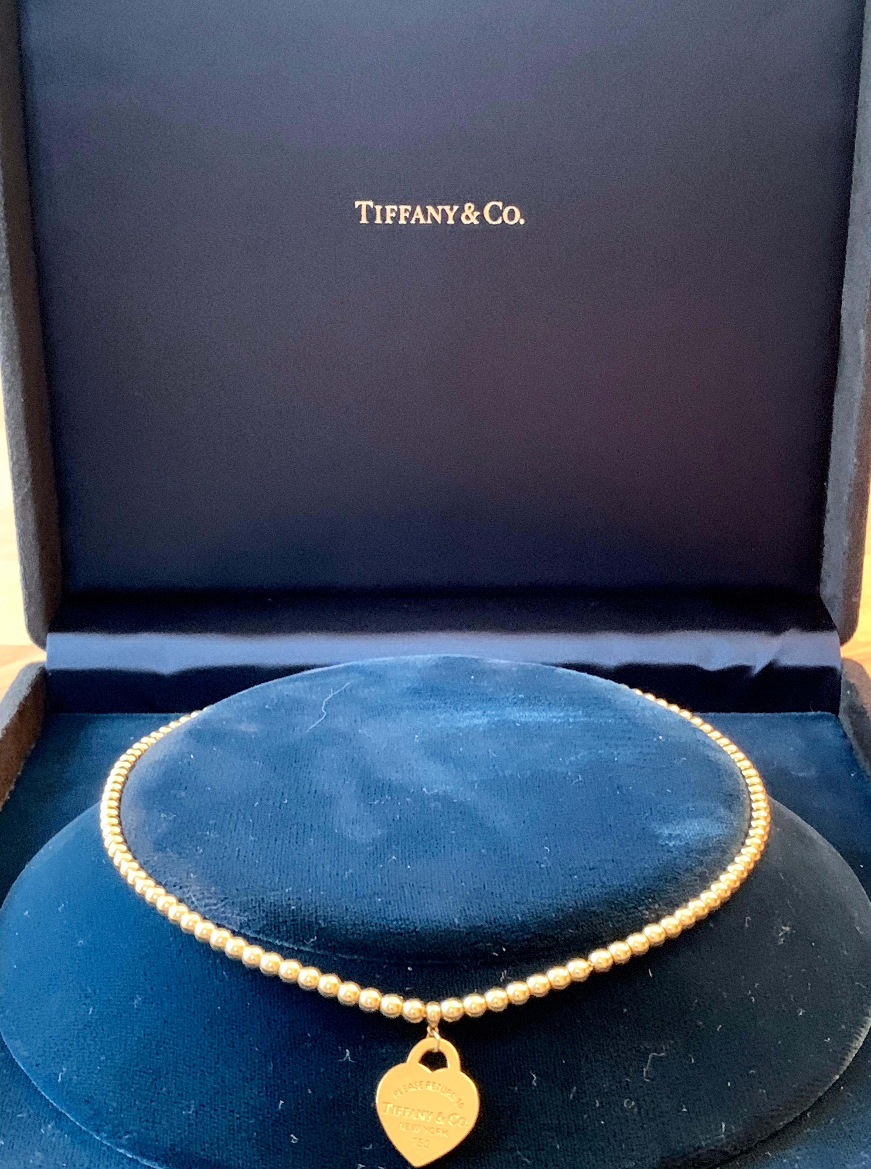 18 Karat Yellow Gold Necklace by Tiffany & Co Please Return to Tiffany 2