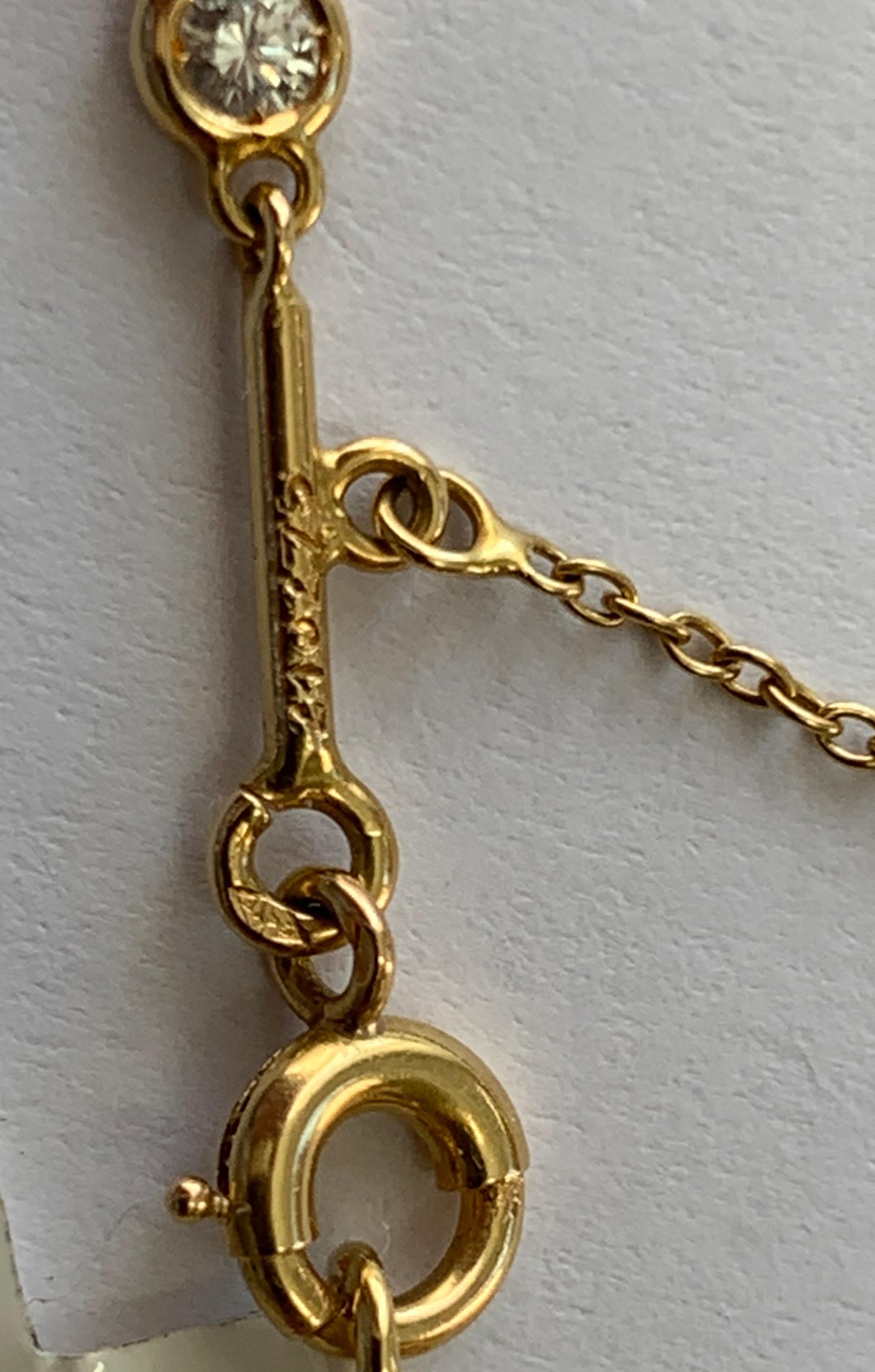 18 Karat Yellow Gold Necklace with Diamonds 