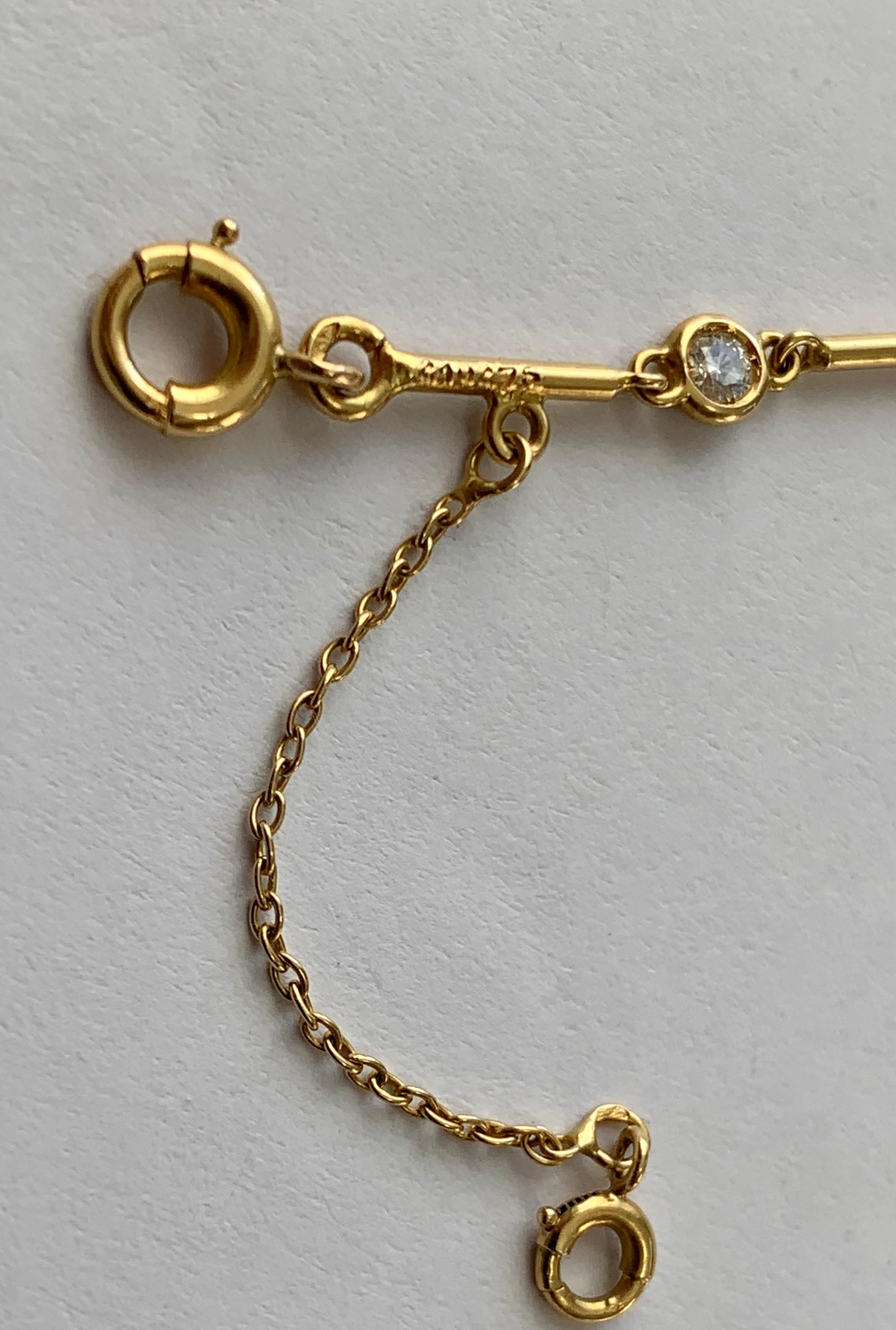 18 Karat Yellow Gold Necklace with Diamonds 