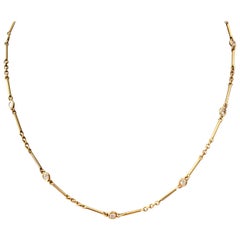 18 Karat Yellow Gold Necklace with Diamonds "Diamants légers" by Cartier