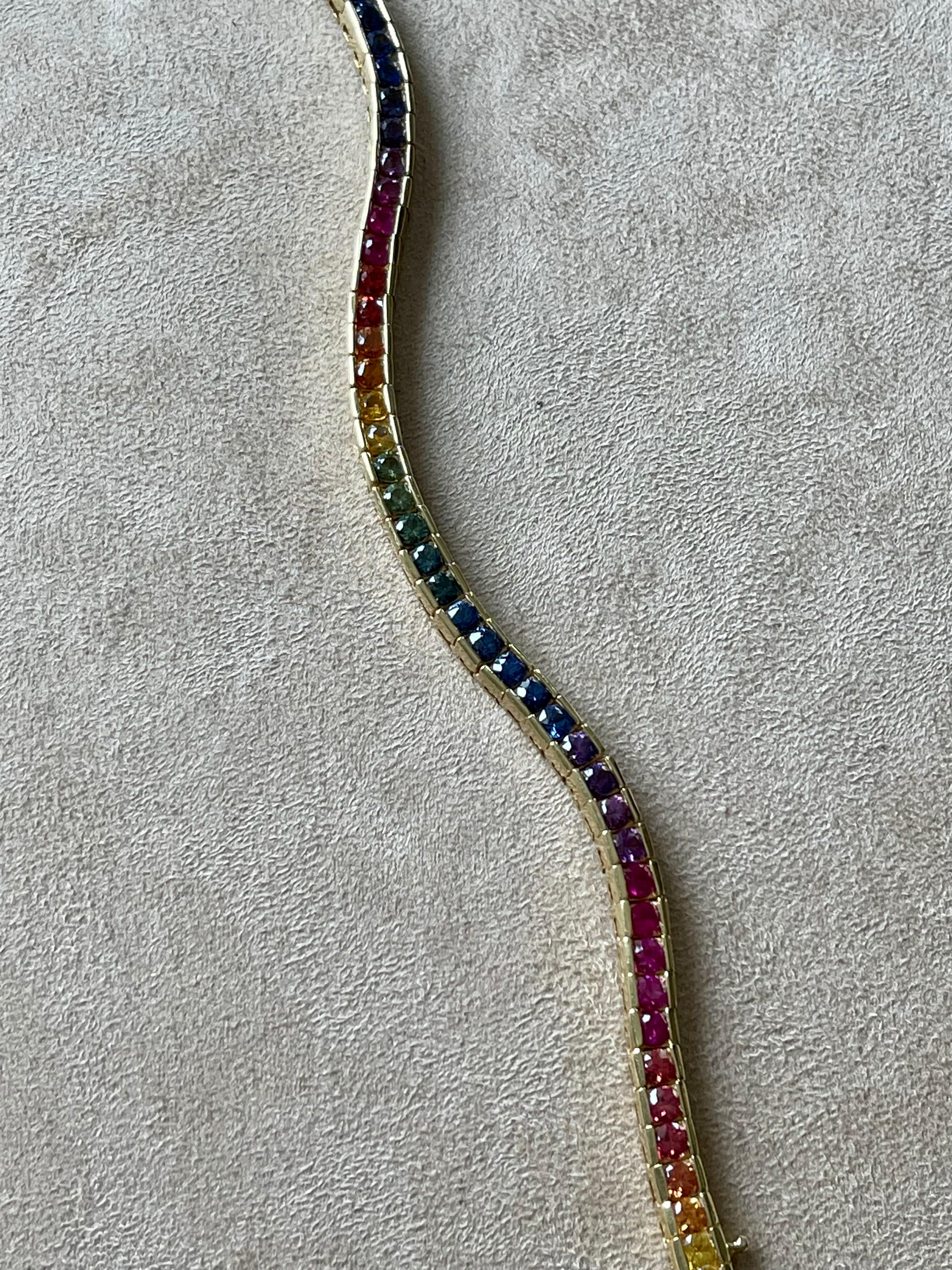 rainbow tennis bracelet