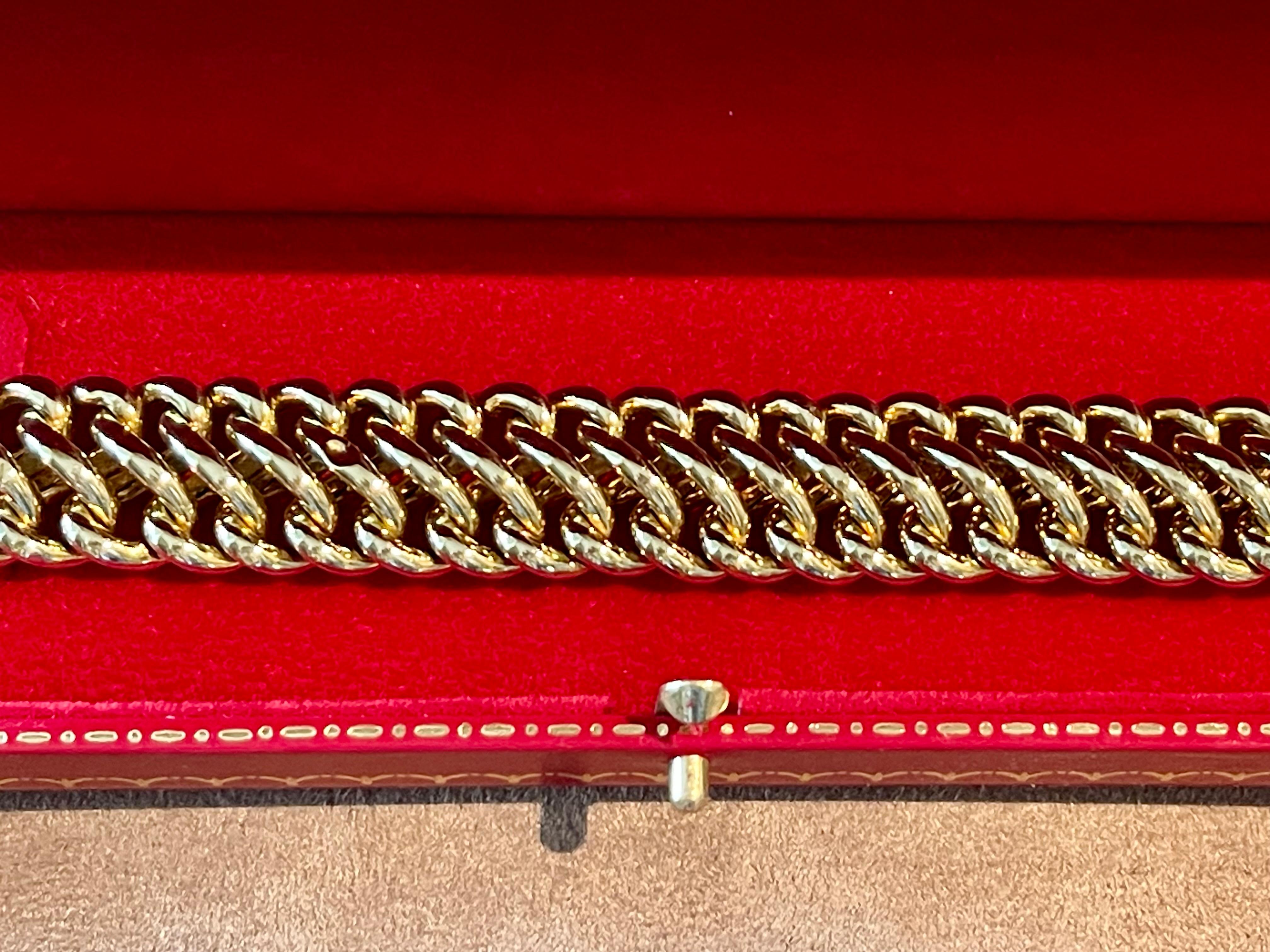 18 K yellow Gold Vintage Bracelet 1950 For Sale 3
