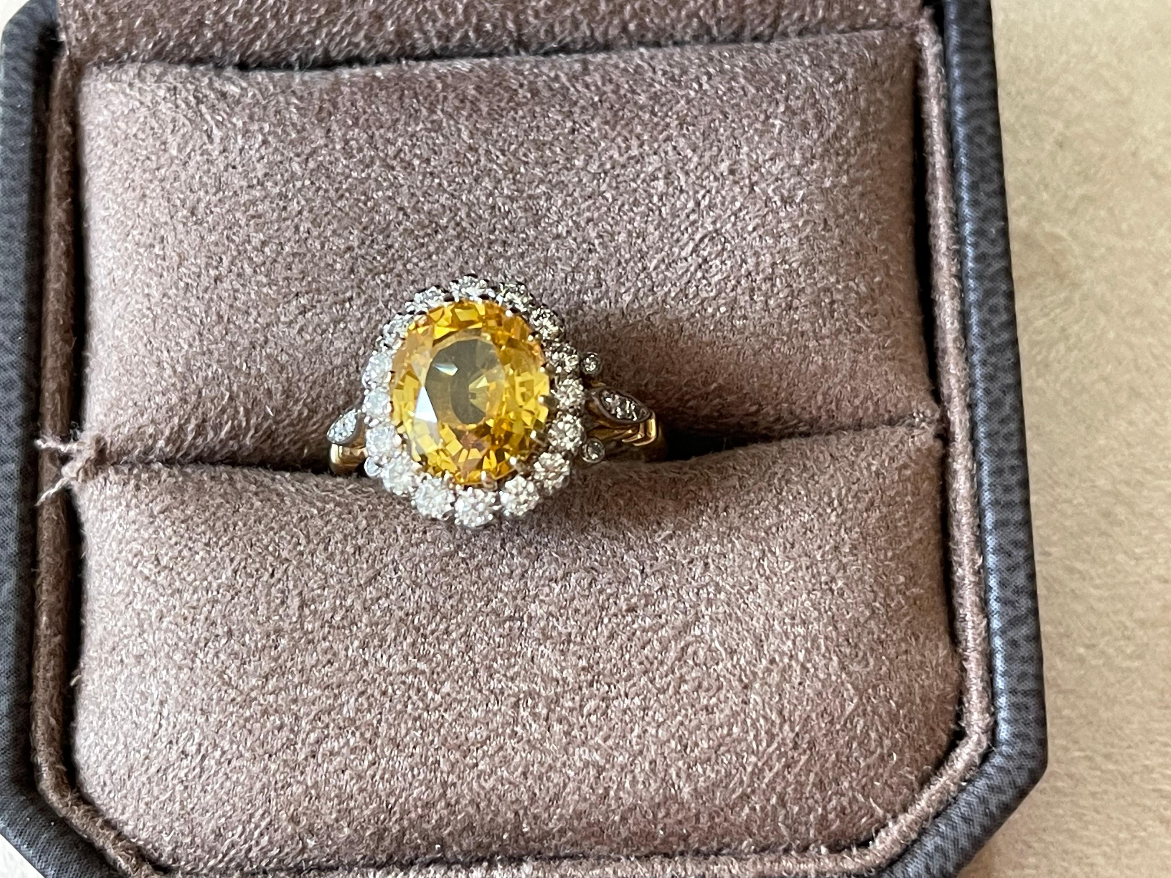 vintage yellow sapphire engagement rings