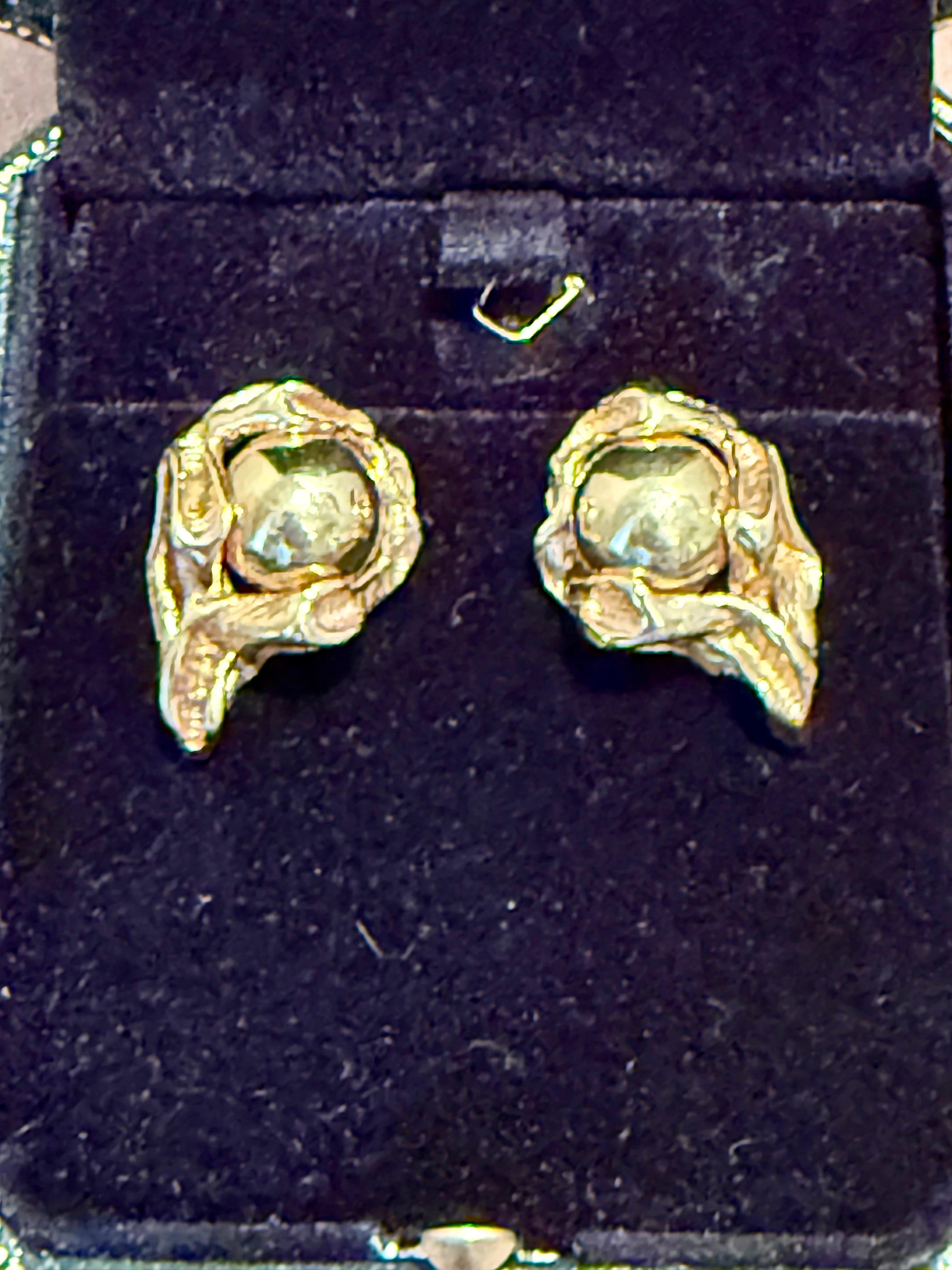 Contemporain Clips d'oreilles interchangeables Gilbert Albert en or 18 K Gold en vente