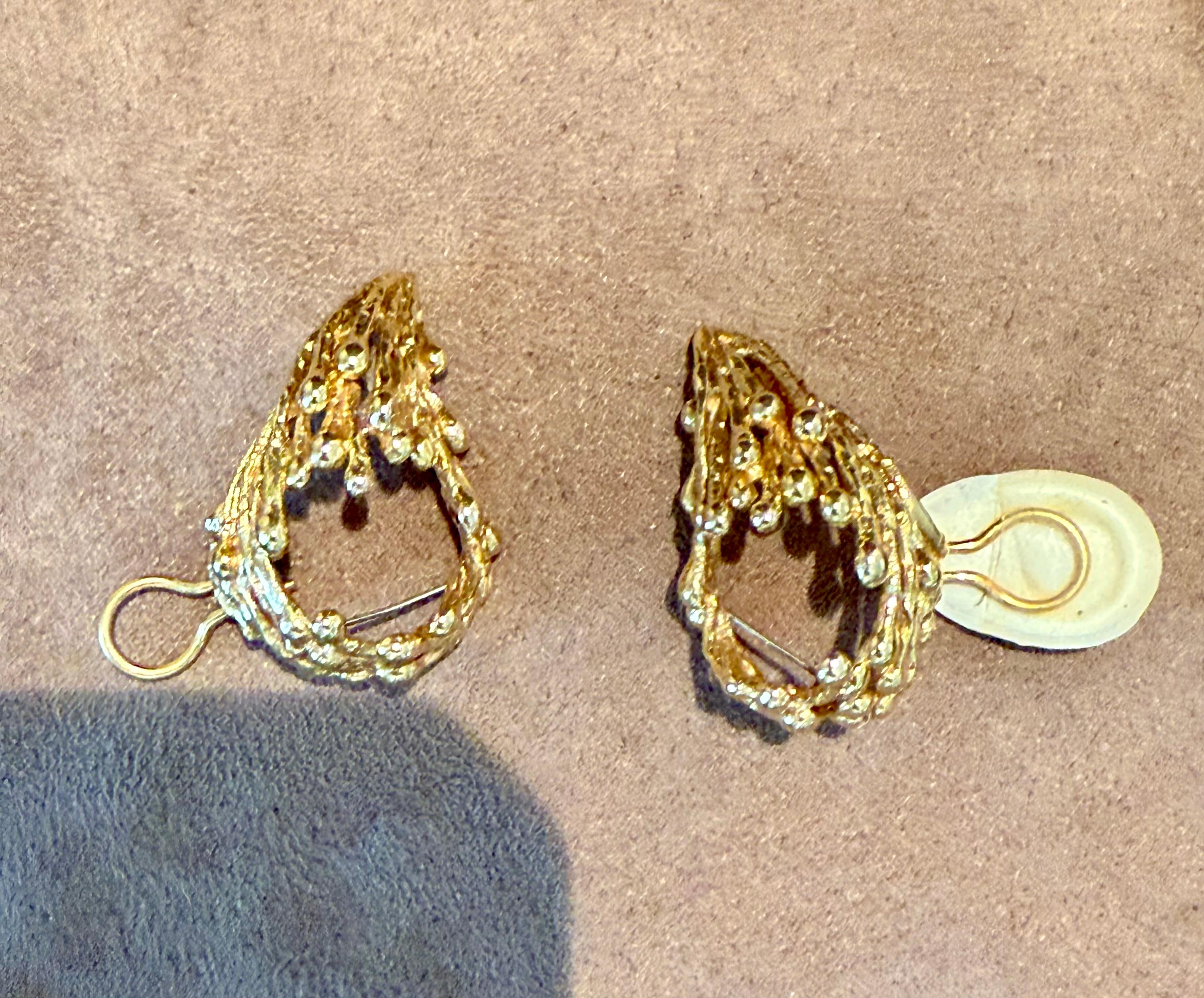 Clips d'oreilles interchangeables Gilbert Albert en or 18 K Gold Unisexe en vente