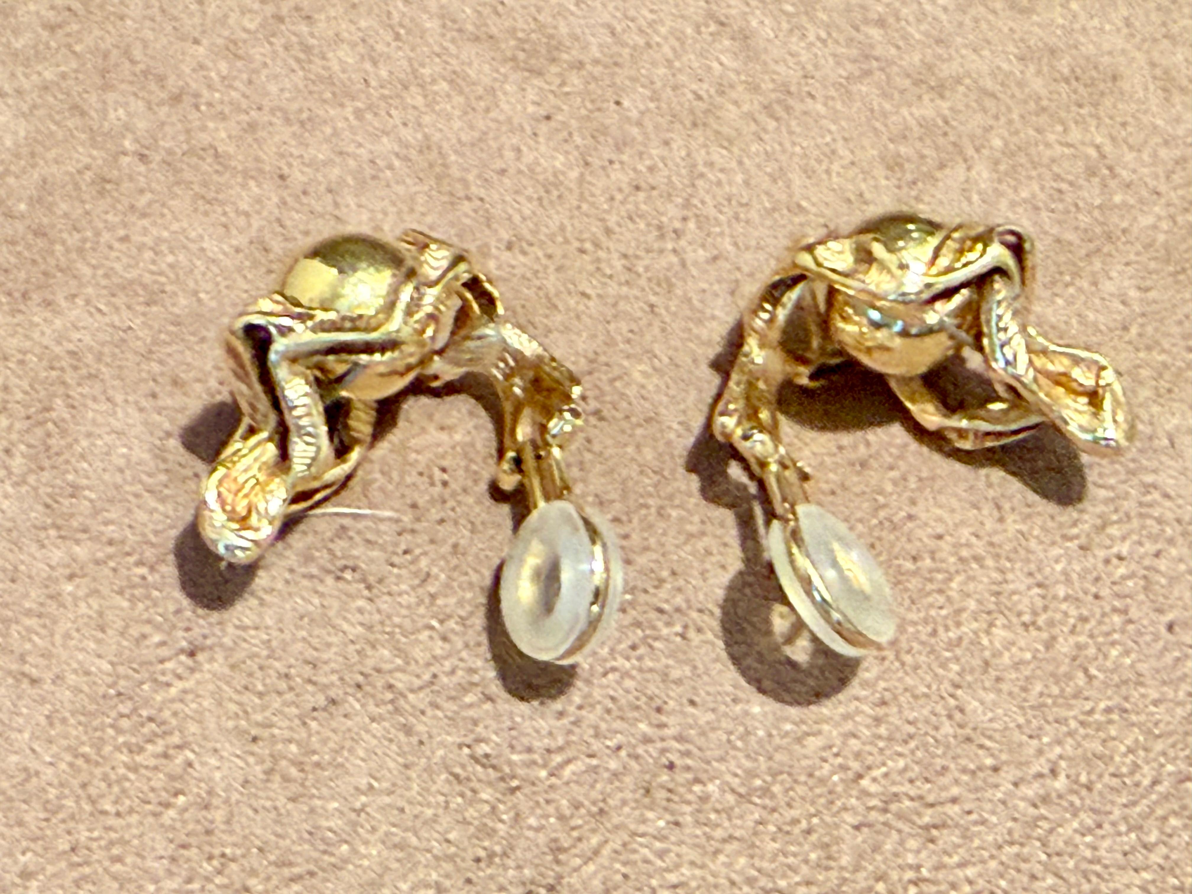 Clips d'oreilles interchangeables Gilbert Albert en or 18 K Gold en vente 2