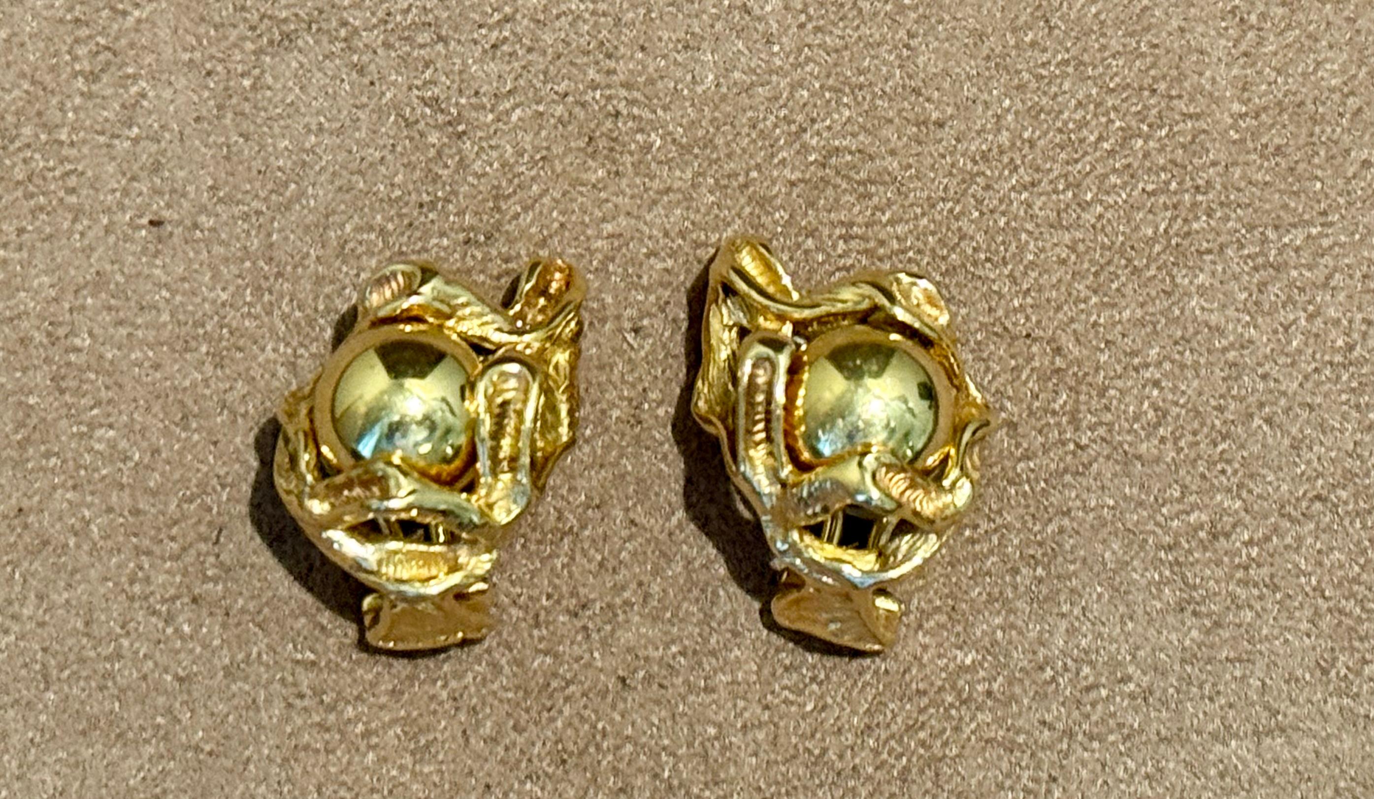 Clips d'oreilles interchangeables Gilbert Albert en or 18 K Gold en vente 4