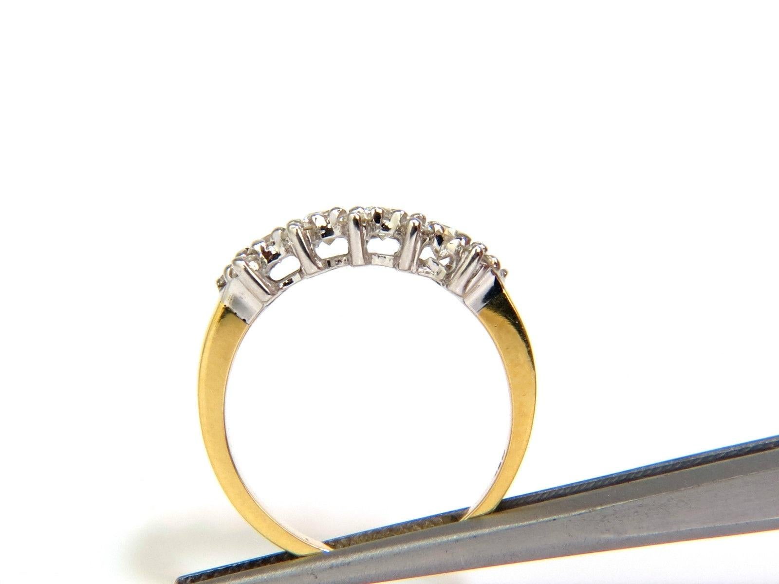 18 Karat 1.00 Carat Diamonds Cluster Band Ring Excellent Cuts For Sale 7