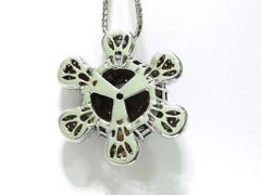 18 Karat 12.50 Carat Checkerboard Topaz Diamond Necklace*