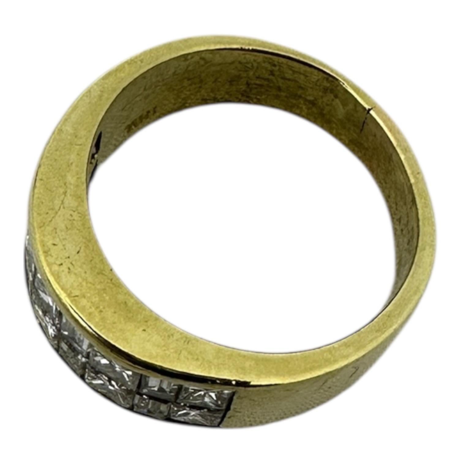 da uomo o donna 18 karat 2.50 carat two-row princess diamond band VS quality in vendita