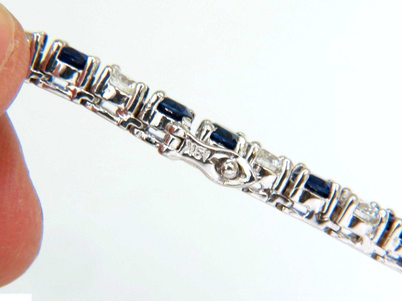 18 Karat 33.68 Carat Natural Top Gem Sapphire Diamond Necklace Best Eternity For Sale 3