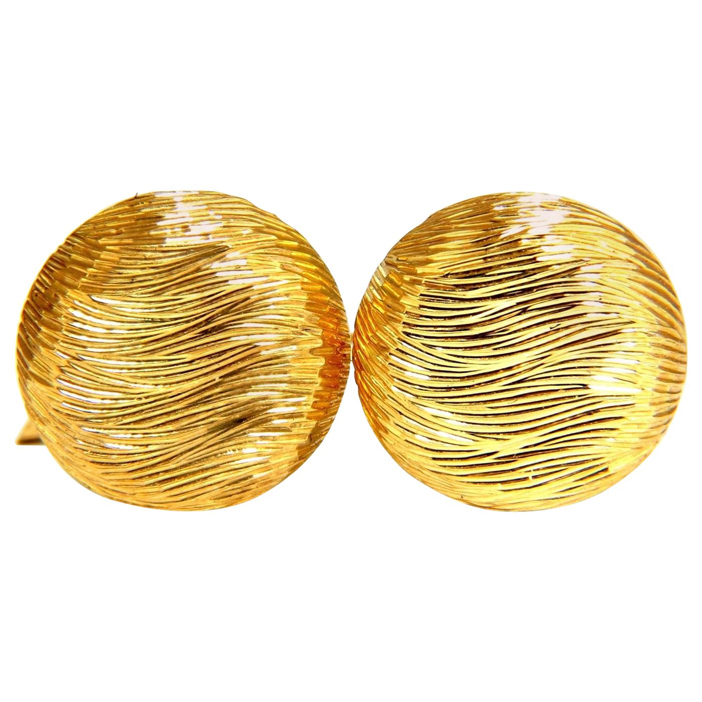 18 Karat 3D Textured Gold Cufflinks