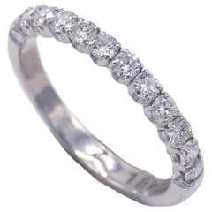 18 Karat .60 Carat Round Diamond Wedding Band Ring