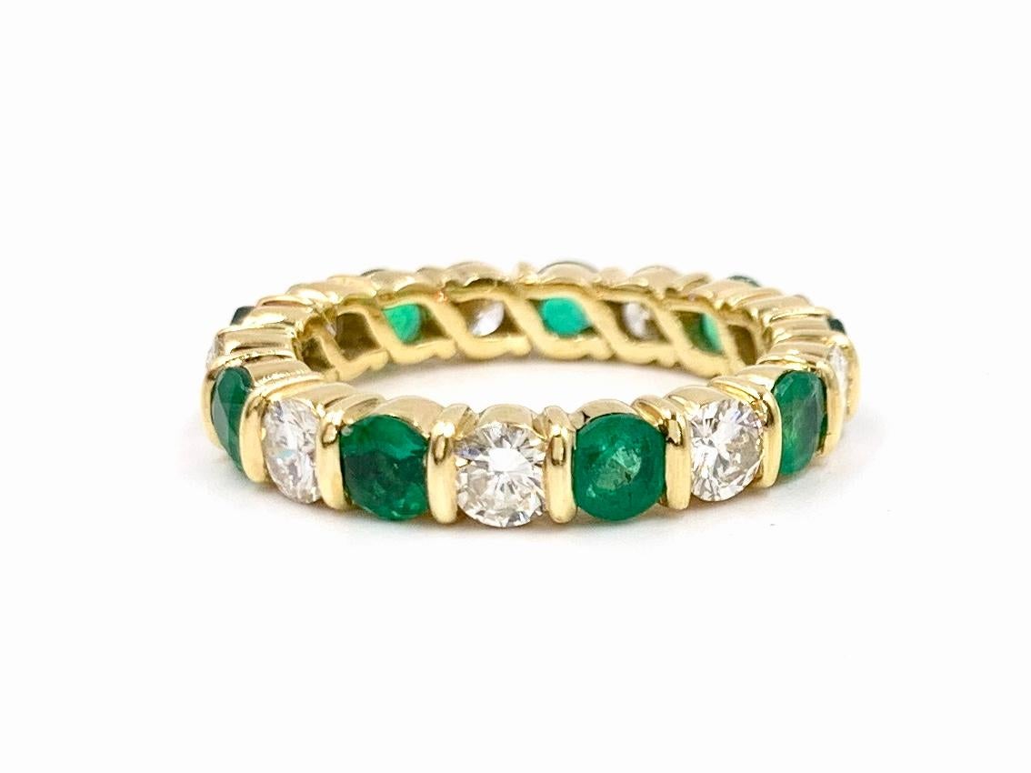 emerald and diamond band