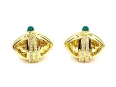 18 Karat Amethyst and Multi-Stone Drop Earrings