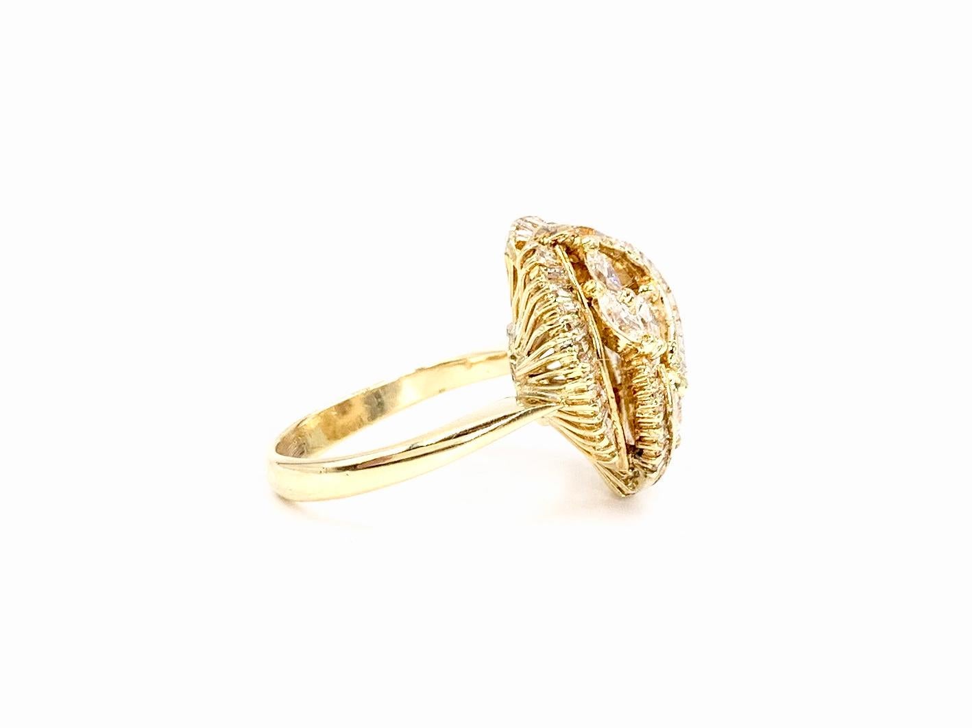 vintage diamond swirl ring