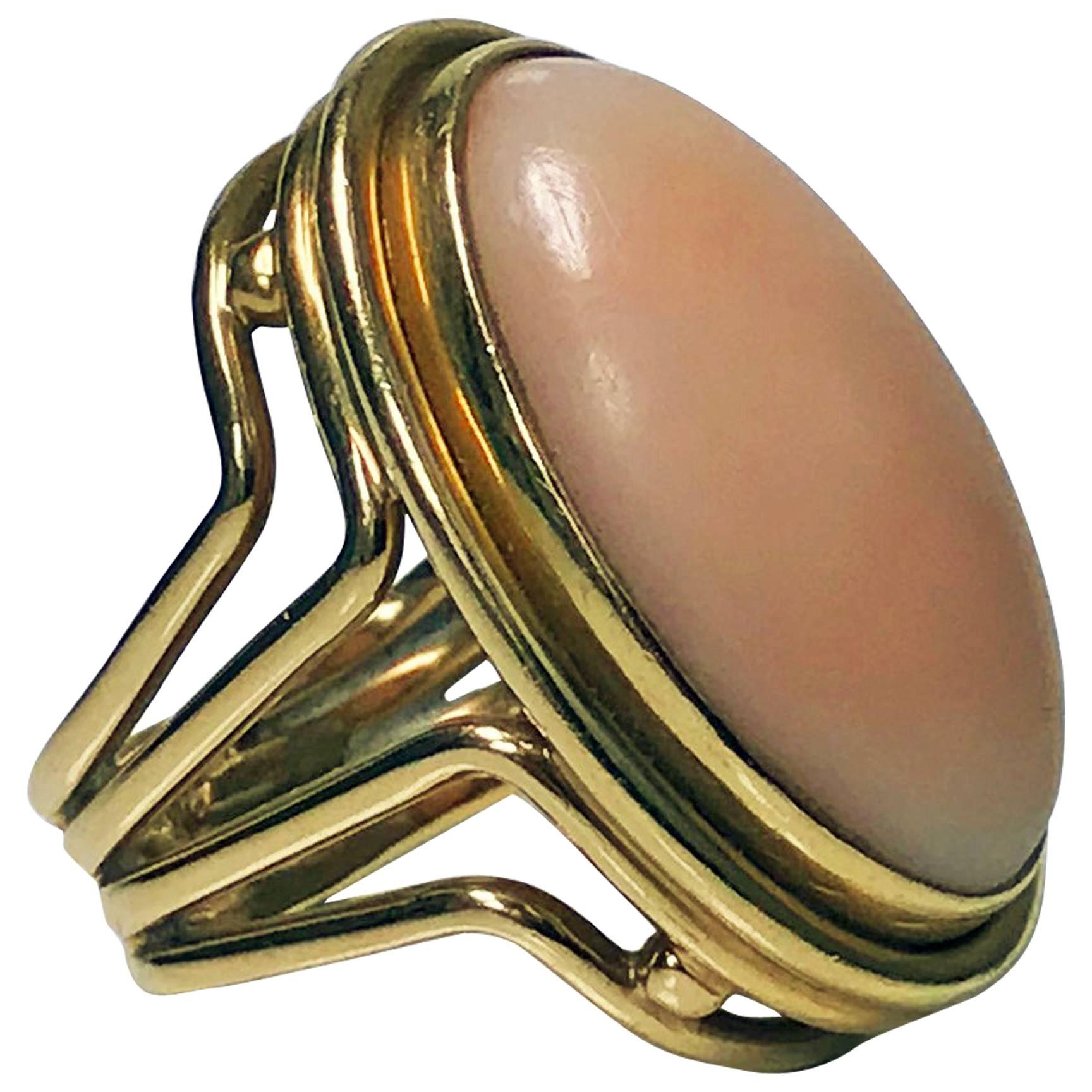 18 Karat Angel Skin Ring, circa 1970 Secrett