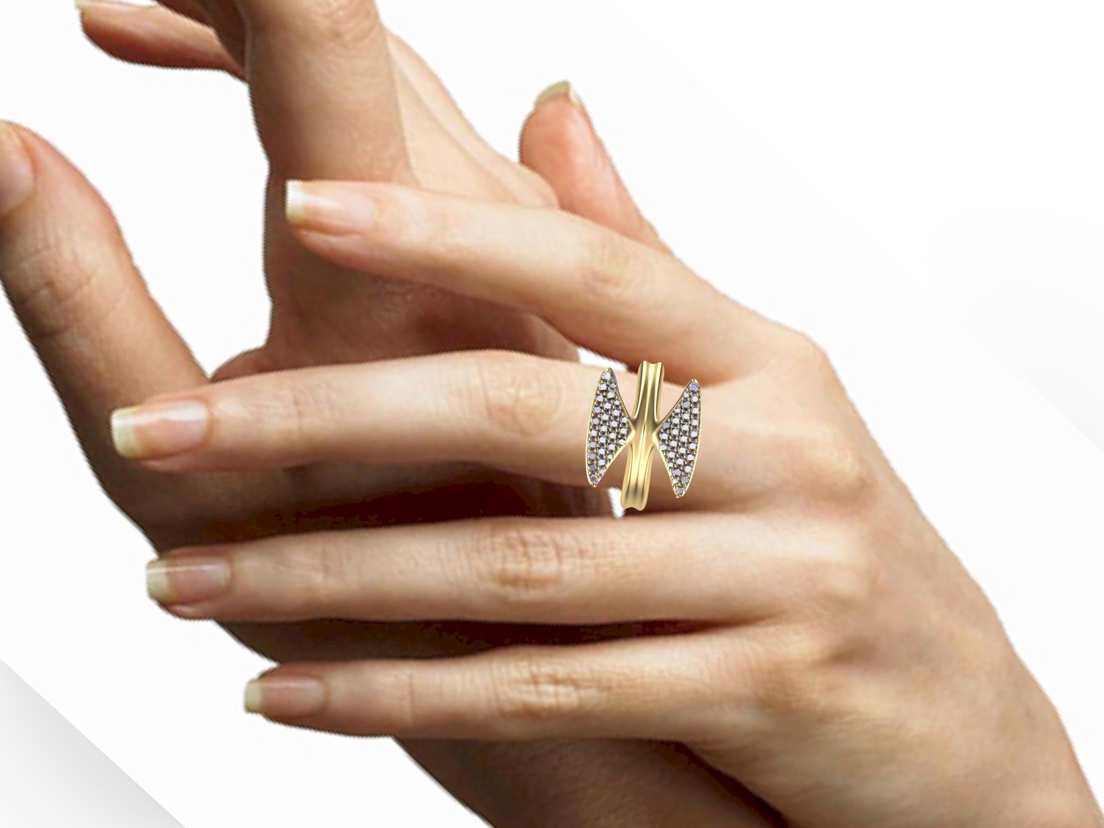 18 Karat Engelsflügel Diamantring () 10