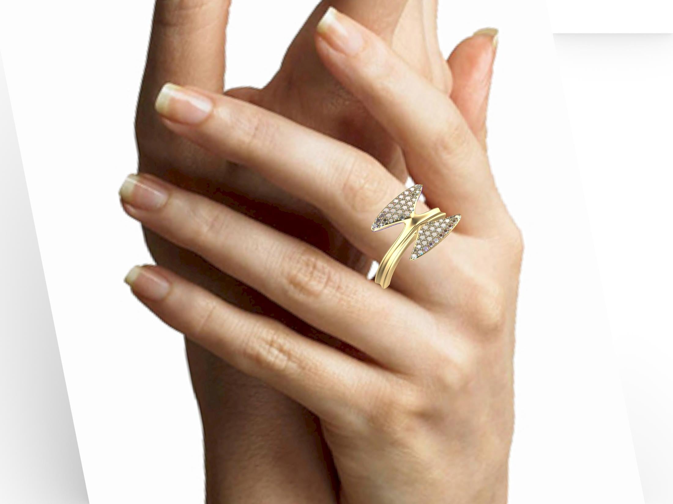 18 Karat Engelsflügel Diamantring () 11