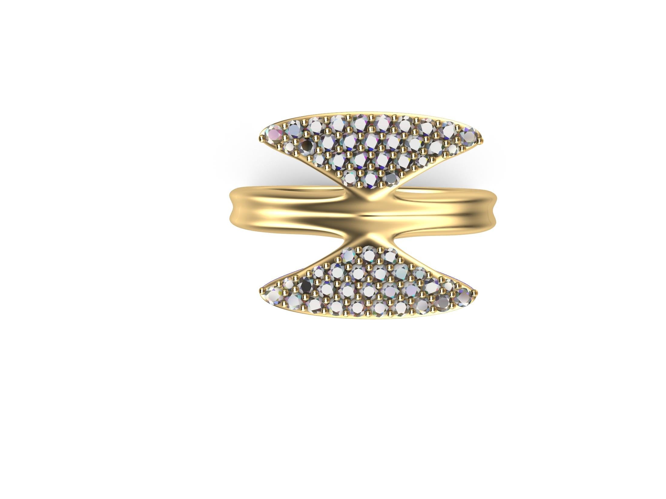18 Karat Engelsflügel Diamantring () 2