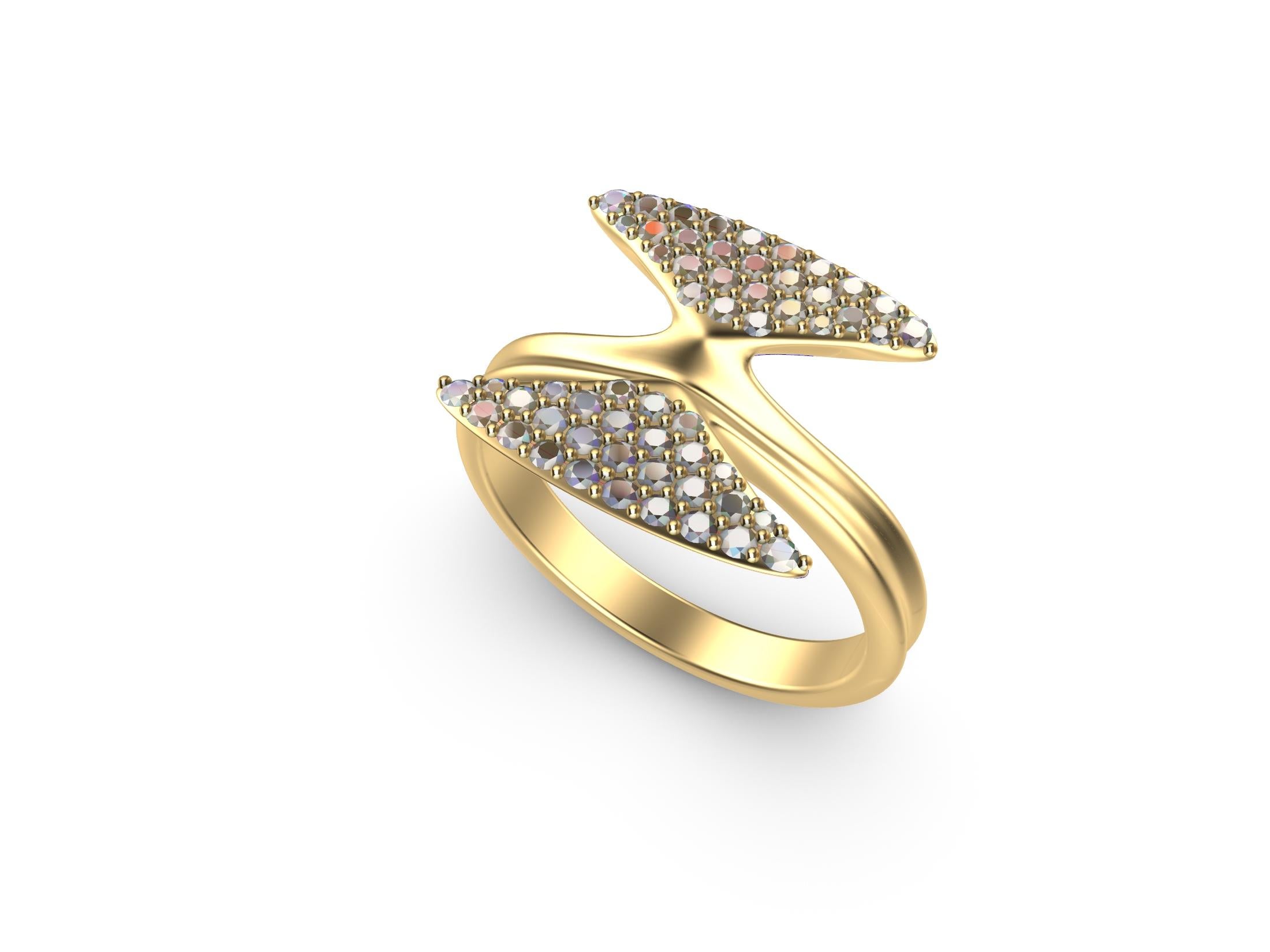 18 Karat Engelsflügel Diamantring () 3