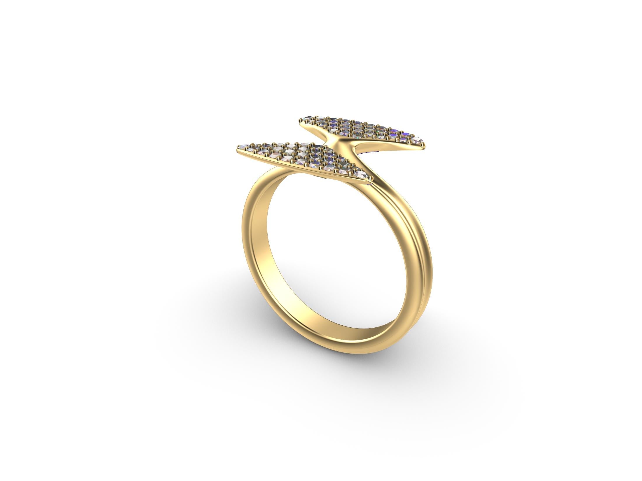 18 Karat Engelsflügel Diamantring () 4