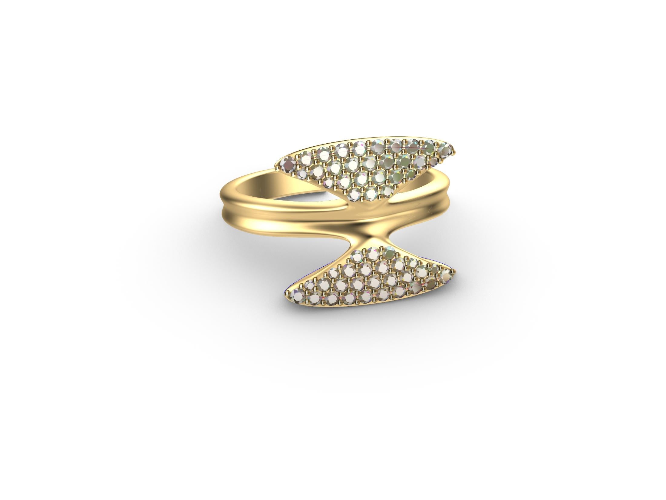 18 Karat Engelsflügel Diamantring () 5