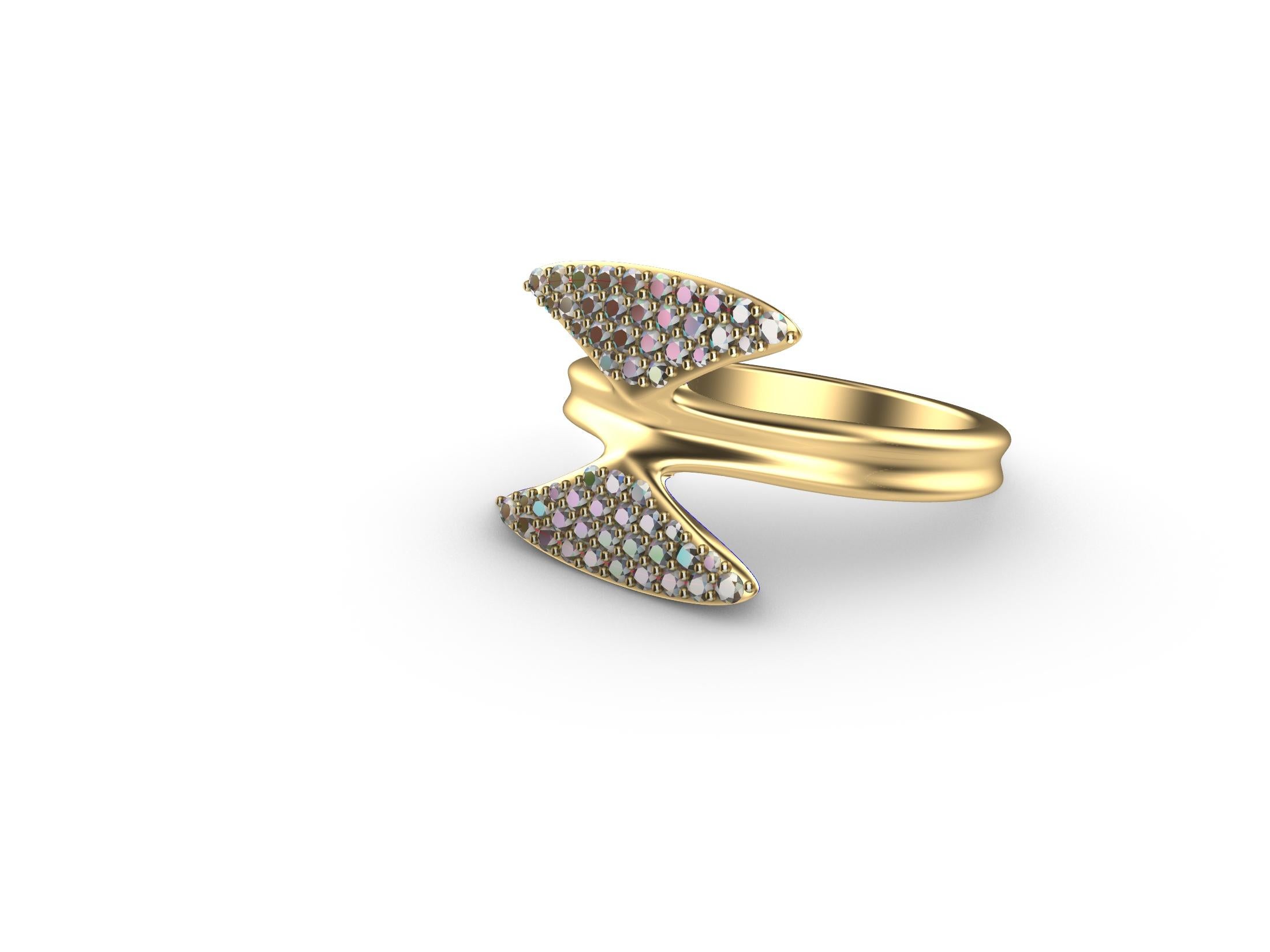18 Karat Engelsflügel Diamantring () 6