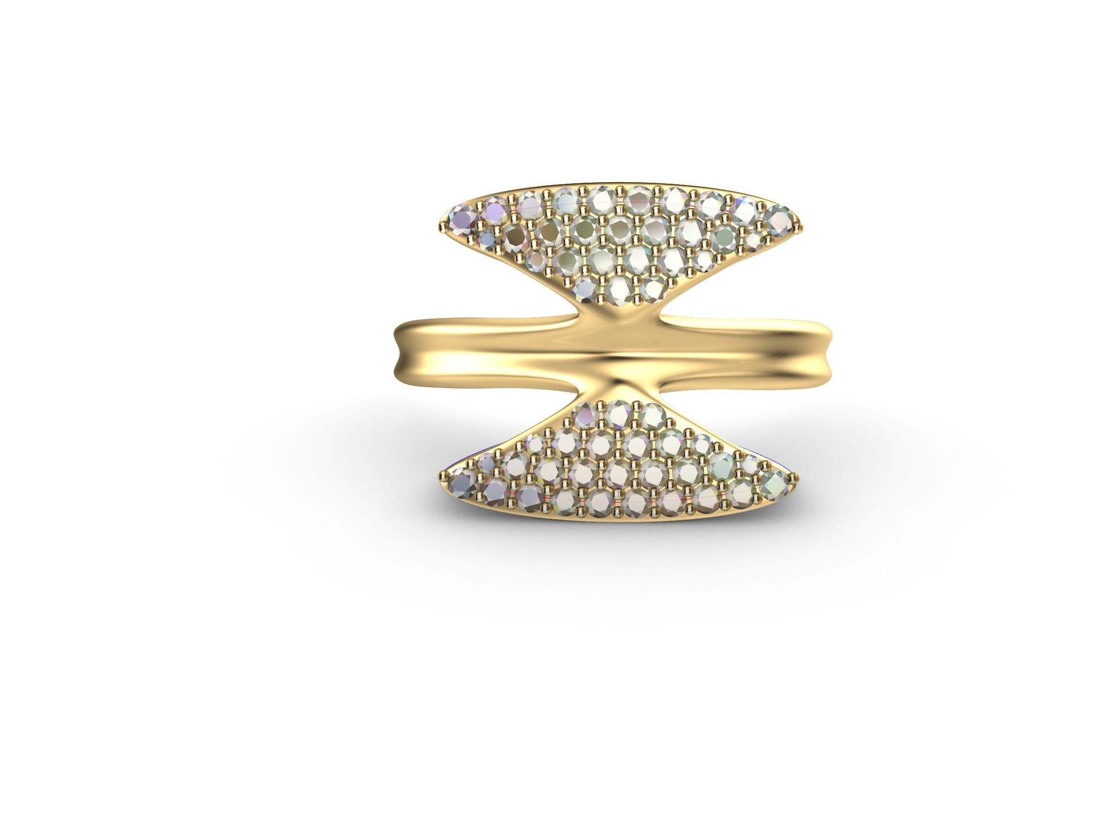18 Karat Engelsflügel Diamantring () 8