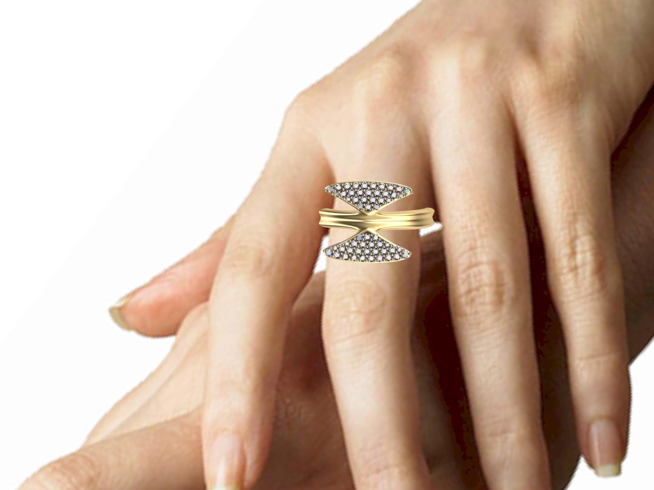 18 Karat Engelsflügel Diamantring () 9