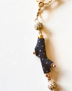18 Karat Antique Ebony and Diamond Necklace